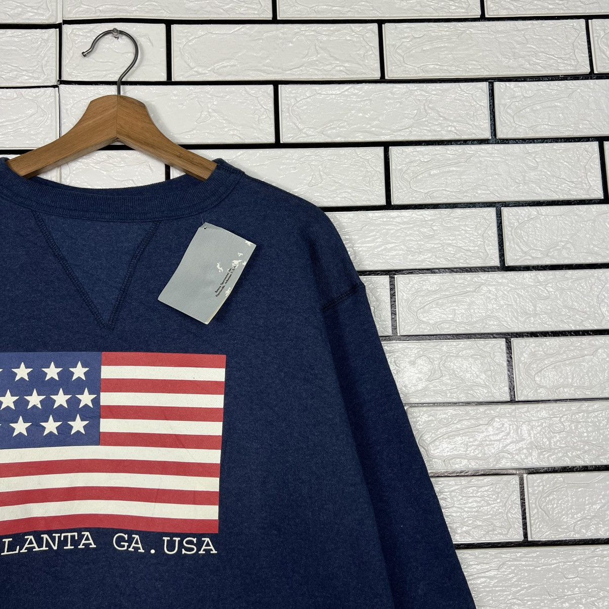 Vintage BRENTS Made in Usa Atlanta Ga.Usa Flag Sweatshirt #4018-C183 Size US L / EU 52-54 / 3 - 4 Thumbnail