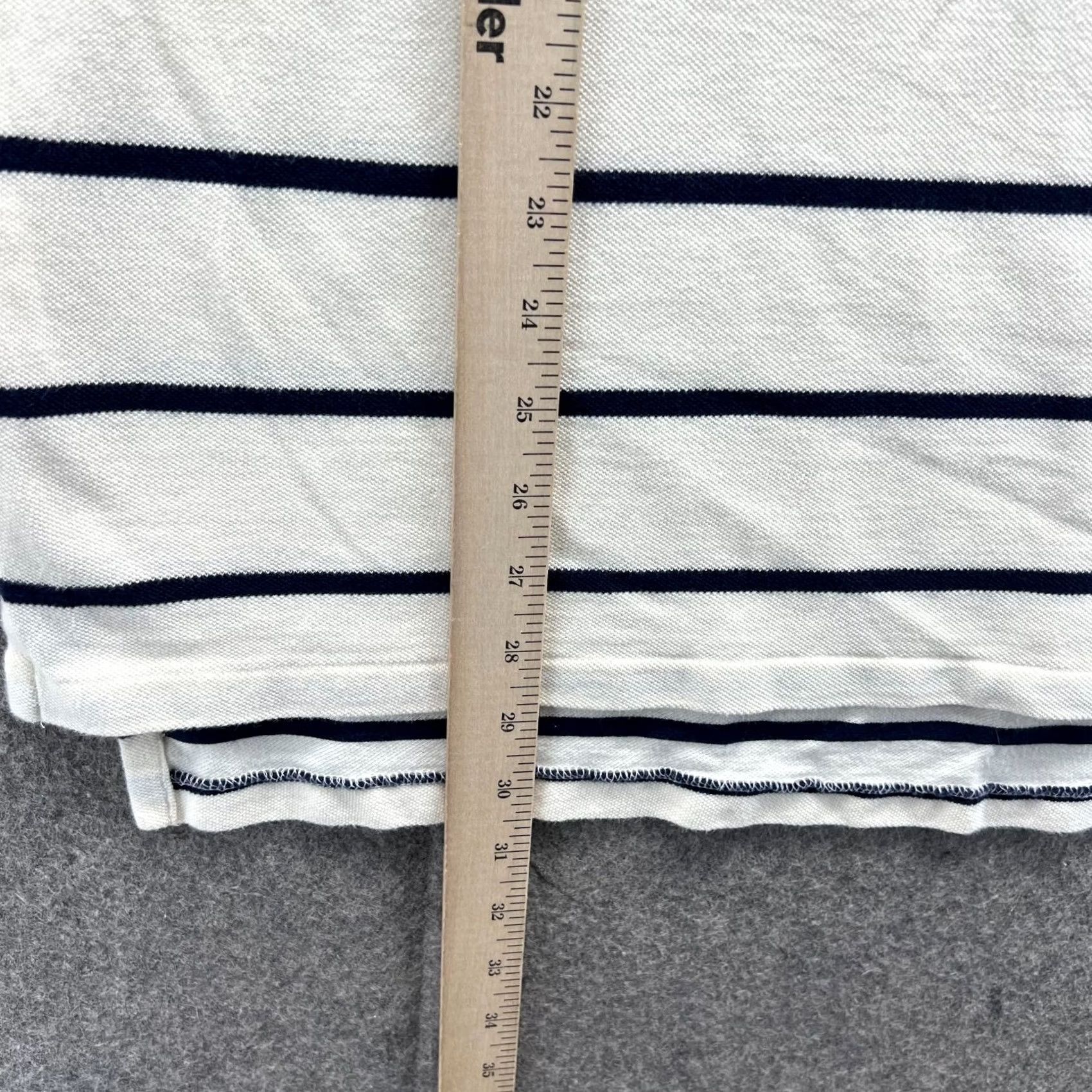 Polo Ralph Lauren VINTAGE Polo Ralph Lauren Polo Shirt Mens XL Beige Blue Striped Preppy Cotton Rugby Size US XL / EU 56 / 4 - 4 Thumbnail