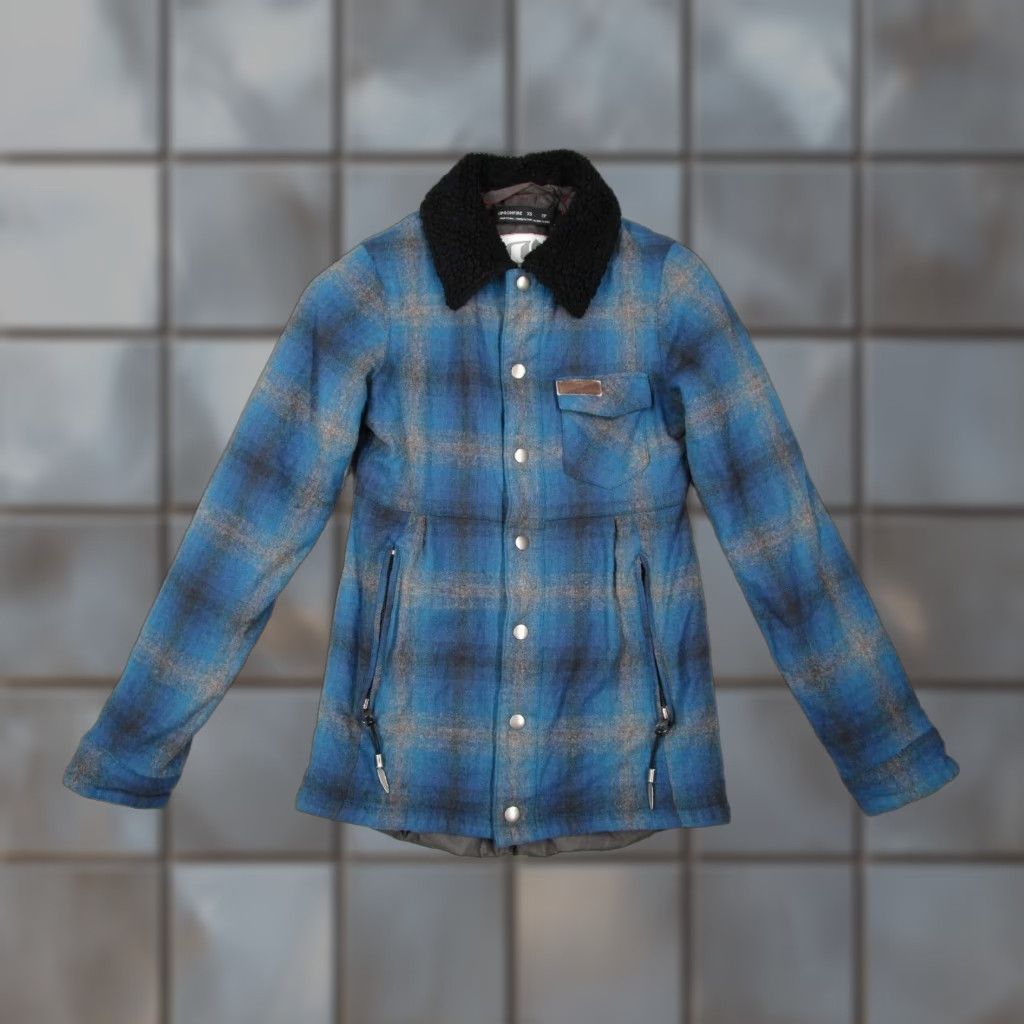 Pendleton Pendleton Jacket Women XS Blue Snap Front Quilted Lining Wool Bonfire City Bohemian College Nature Retro Style Bomber Jacket Size XS / US 0-2 / IT 36-38 - 1 Thumbnail