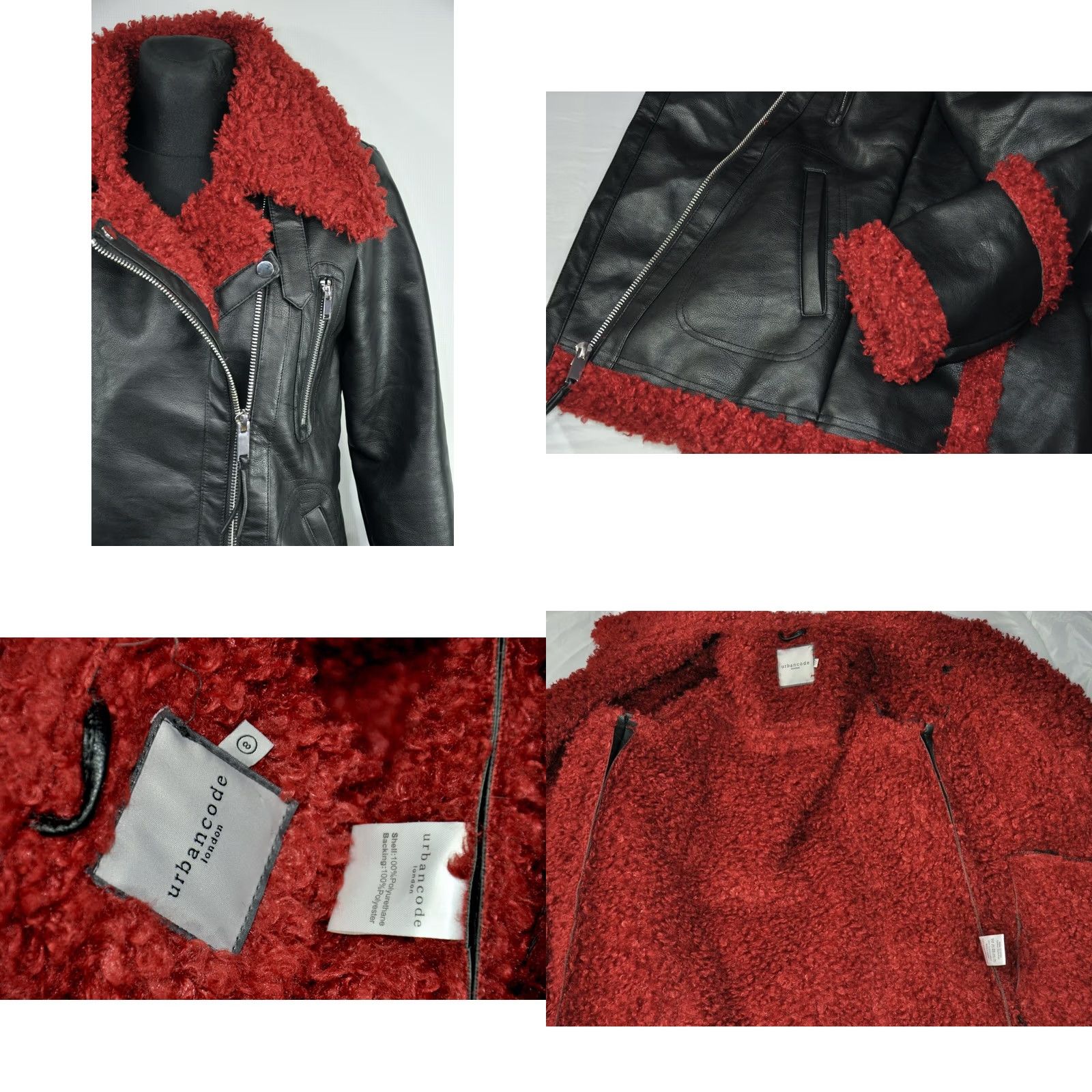 Vintage URBANCODE Longline Aviator Coat With Contrast Fleece Lining Women's Size US 4 Coat Black Women XS-4? Size S / US 4 / IT 40 - 8 Thumbnail