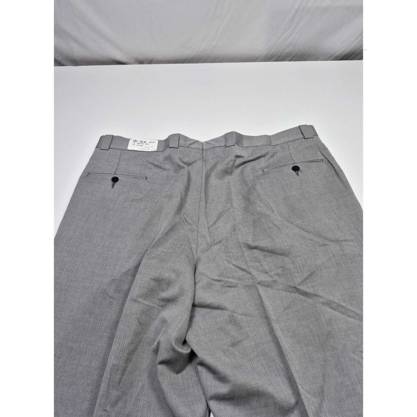 Vintage Asher Reserve Dress Pants Mens 44x32 Gray Wool Herringbone Pleated NWT USA Size US 44 / EU 60 - 6 Thumbnail