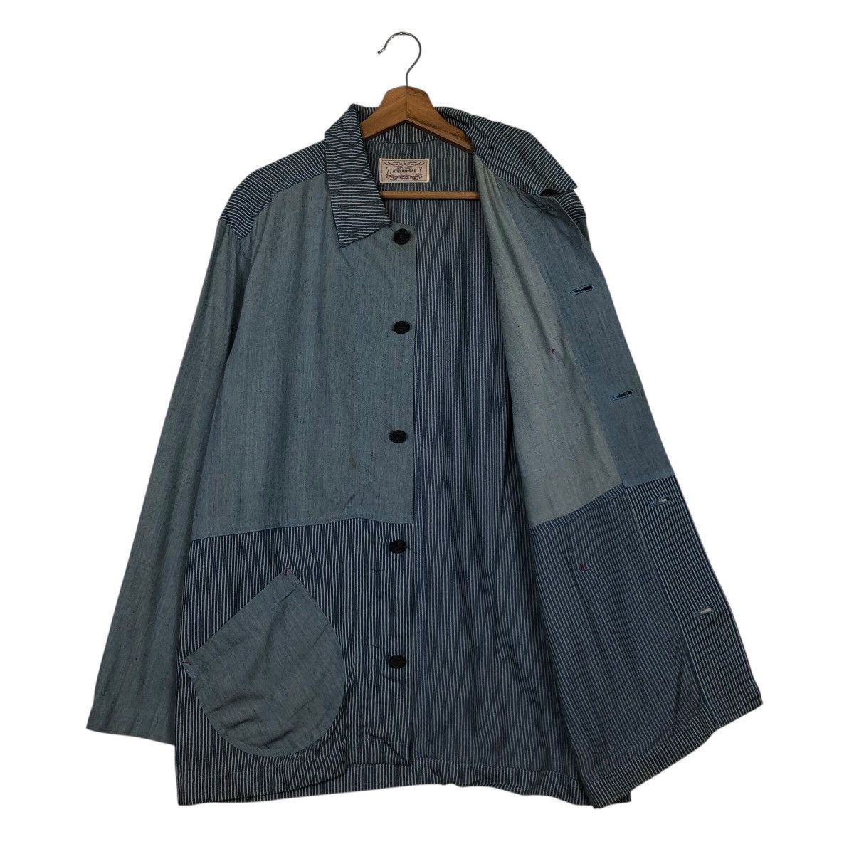 Japanese Brand Atelier SAB Multi-Stripe Work Jacket Hickory Issey Miyake Size US M / EU 48-50 / 2 - 12 Thumbnail