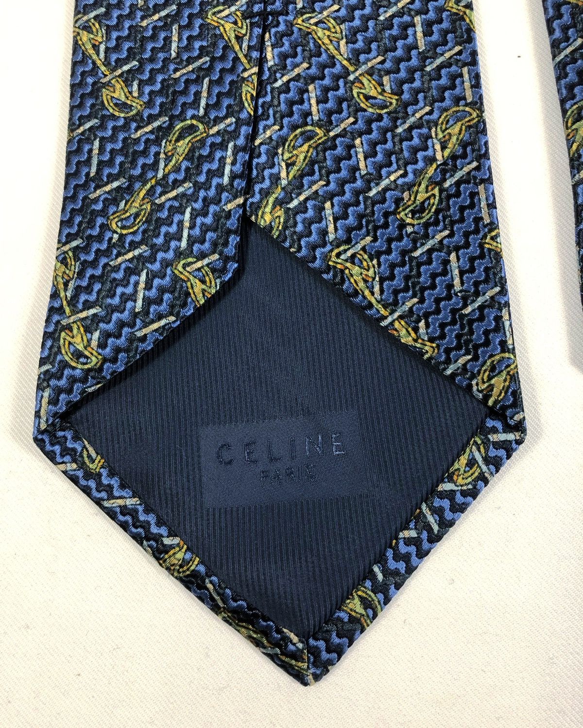 Rare Vintage Celine Paris Silk Tie Made in Spain