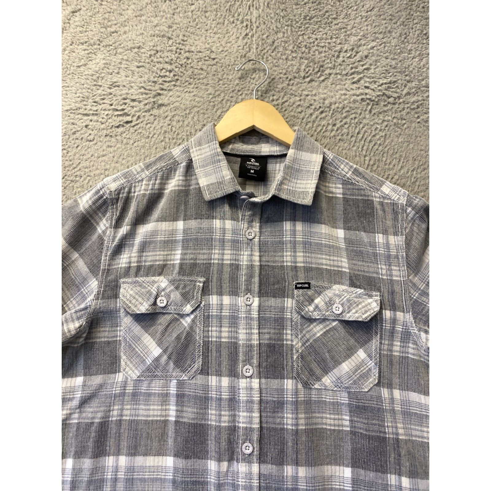 Rip Curl VINTAGE Rip Curl Shirt Corduroy Plaid Mens M Gray Long Sleeve Button-Up 90s Mens Size US M / EU 48-50 / 2 - 2 Thumbnail