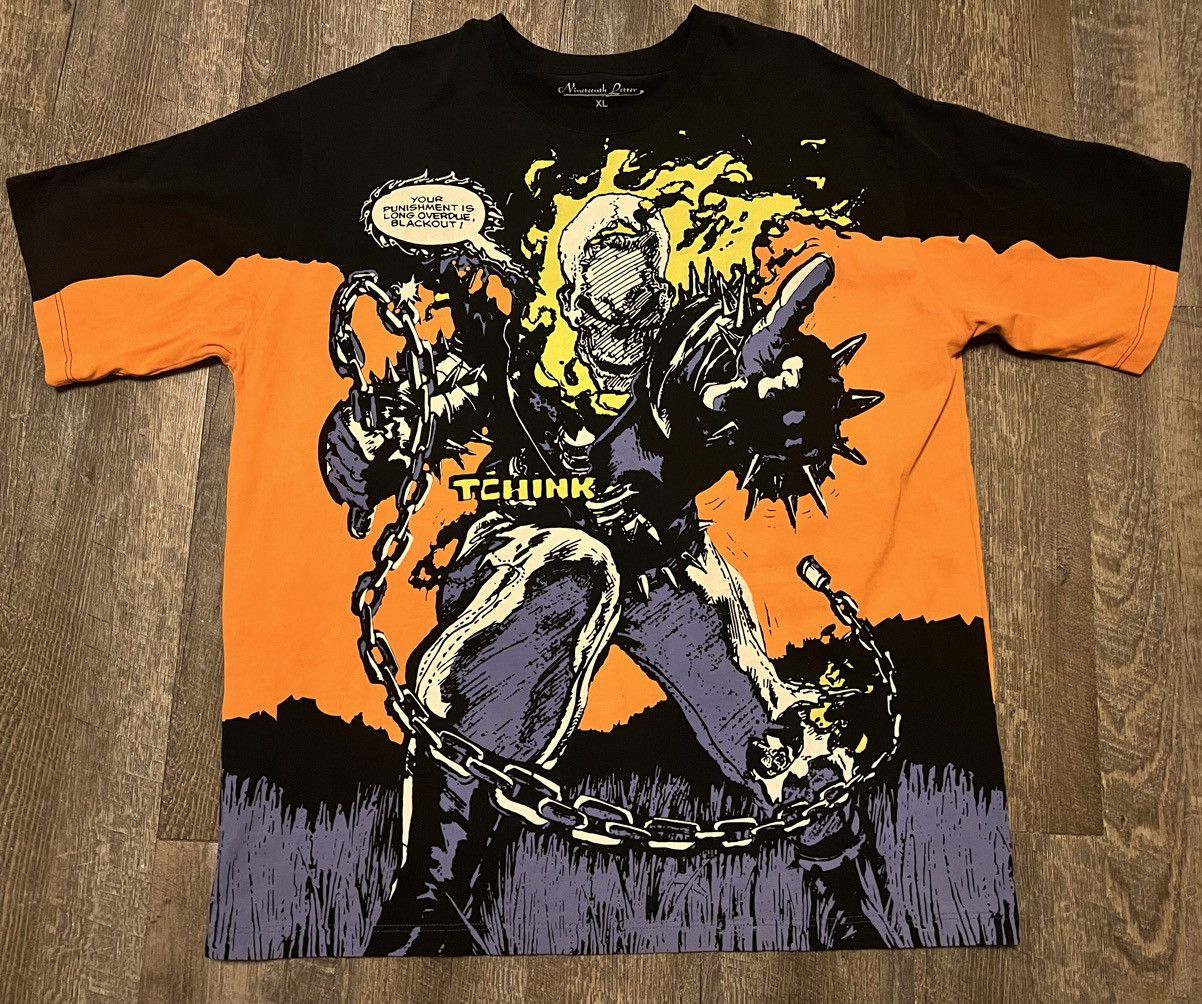 Kith x Marvel Ghost Rider Vintage Tee XL Goat Crew Marvel Ghost