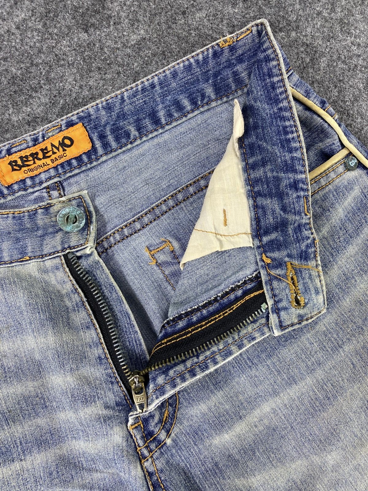 Japanese Brand × Jean Beremo Blue Wash Flare Jeans - J992 Size 29" - 4 Thumbnail