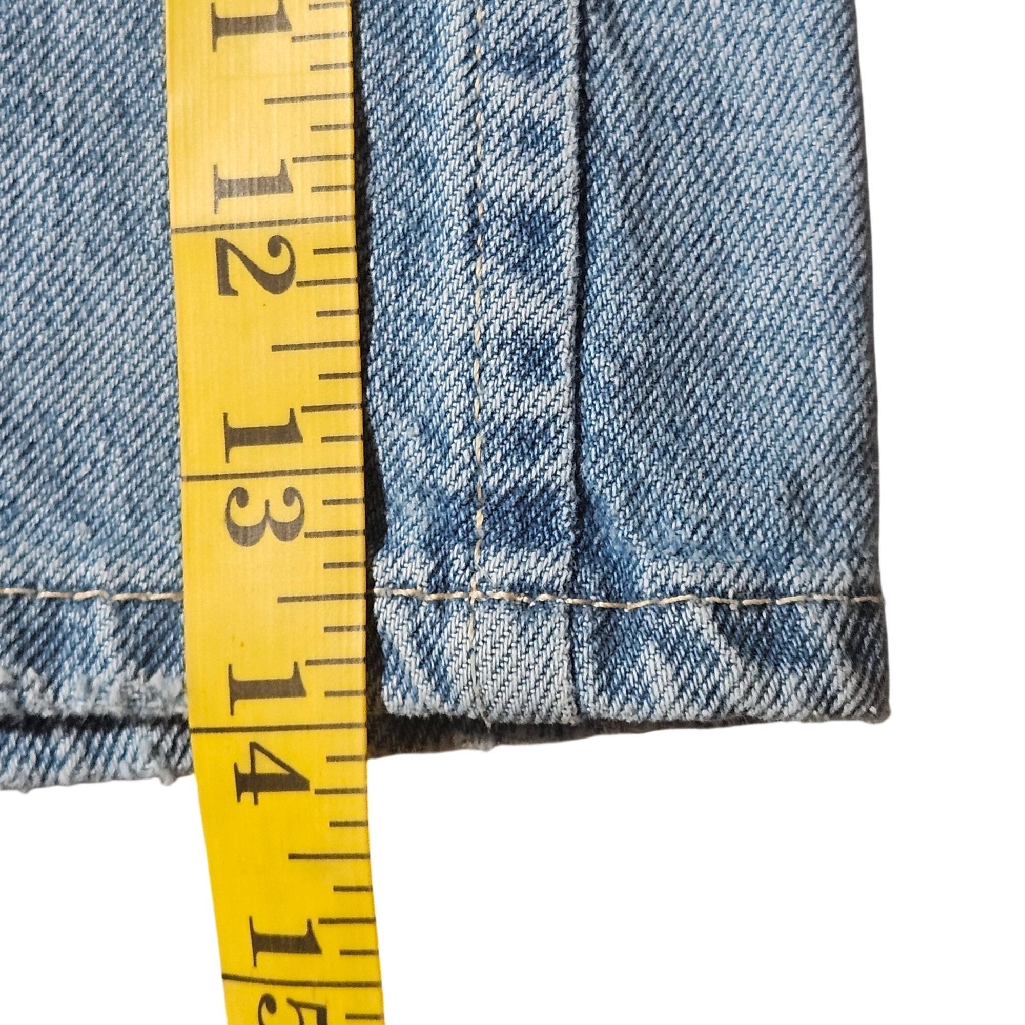 Free People NWT Free People Women’s Denim Mini Skirt 31 Asymmetrical Y2K Size 31" - 10 Thumbnail
