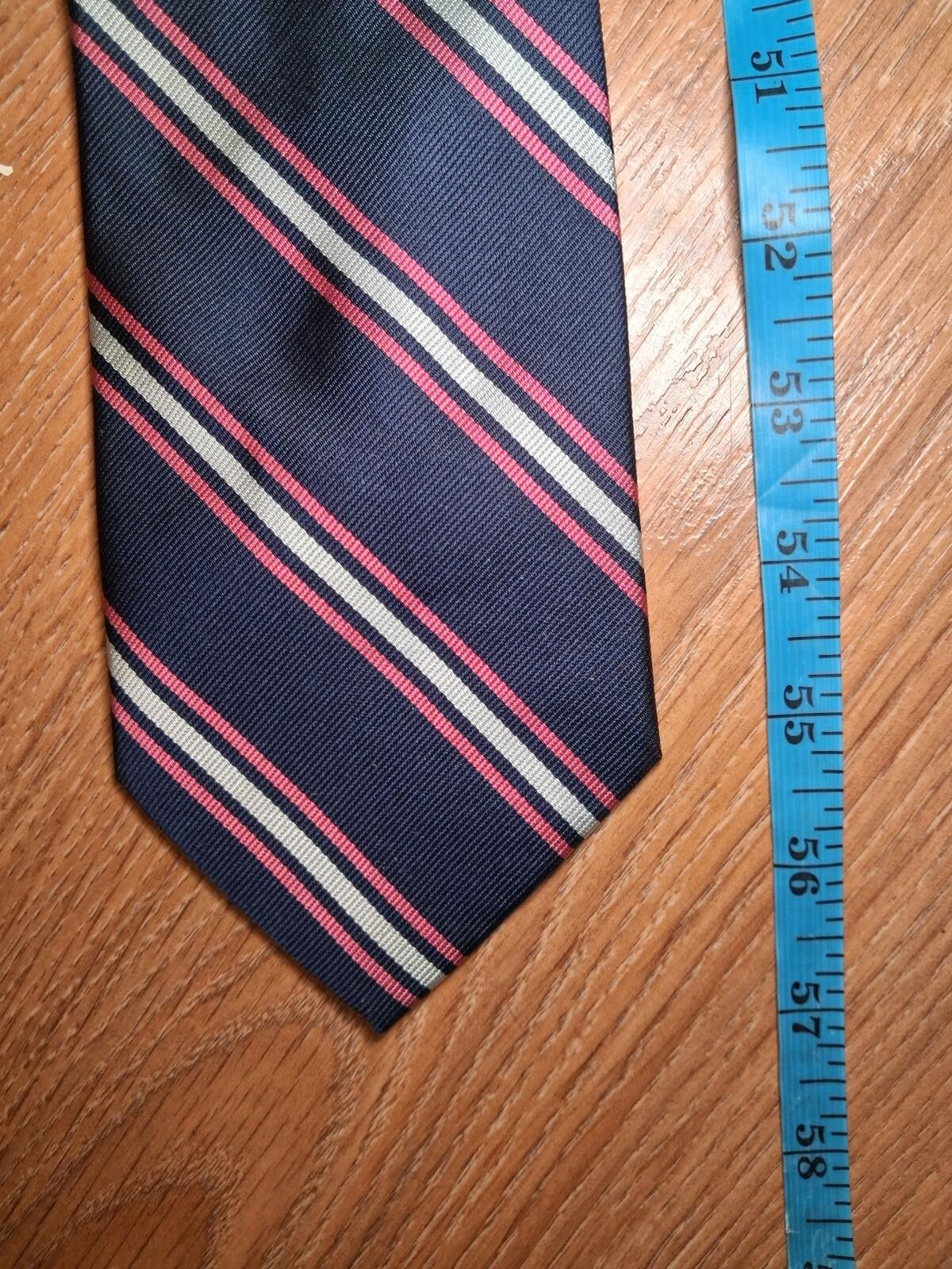 Brooks Brothers Brooks Brothers Silk Tie Navy Multicolor Striped Repp USA Size ONE SIZE - 5 Thumbnail