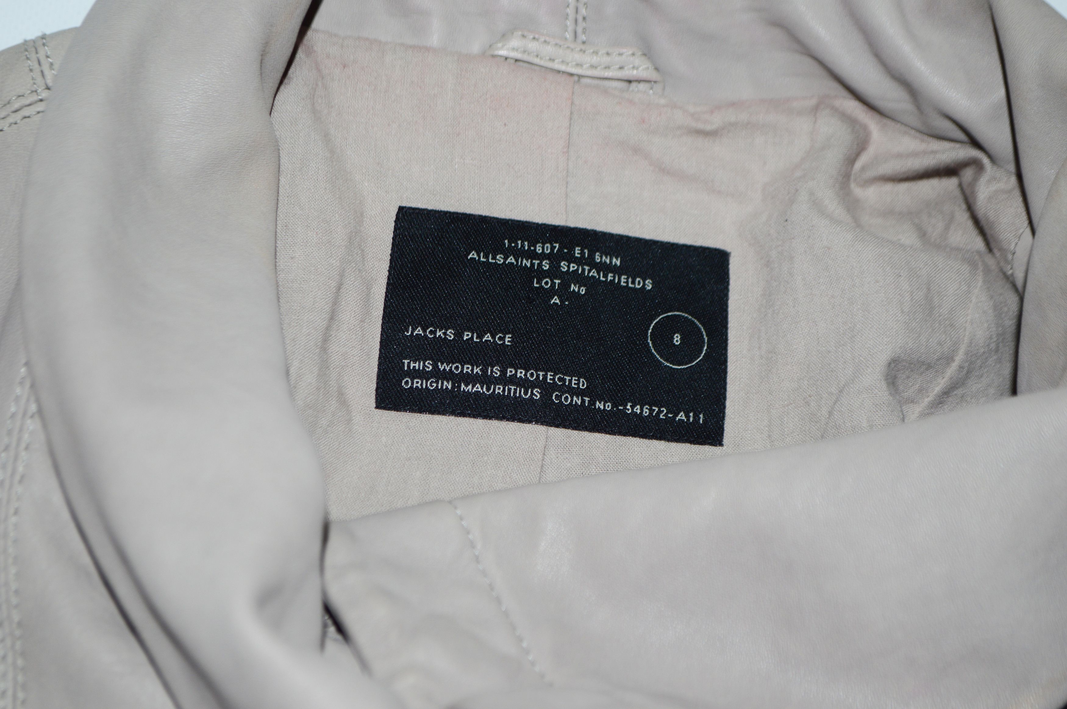 Allsaints Allsaints Kadian Beige Leather Jacket Size 8 Size M / US 6-8 / IT 42-44 - 5 Thumbnail