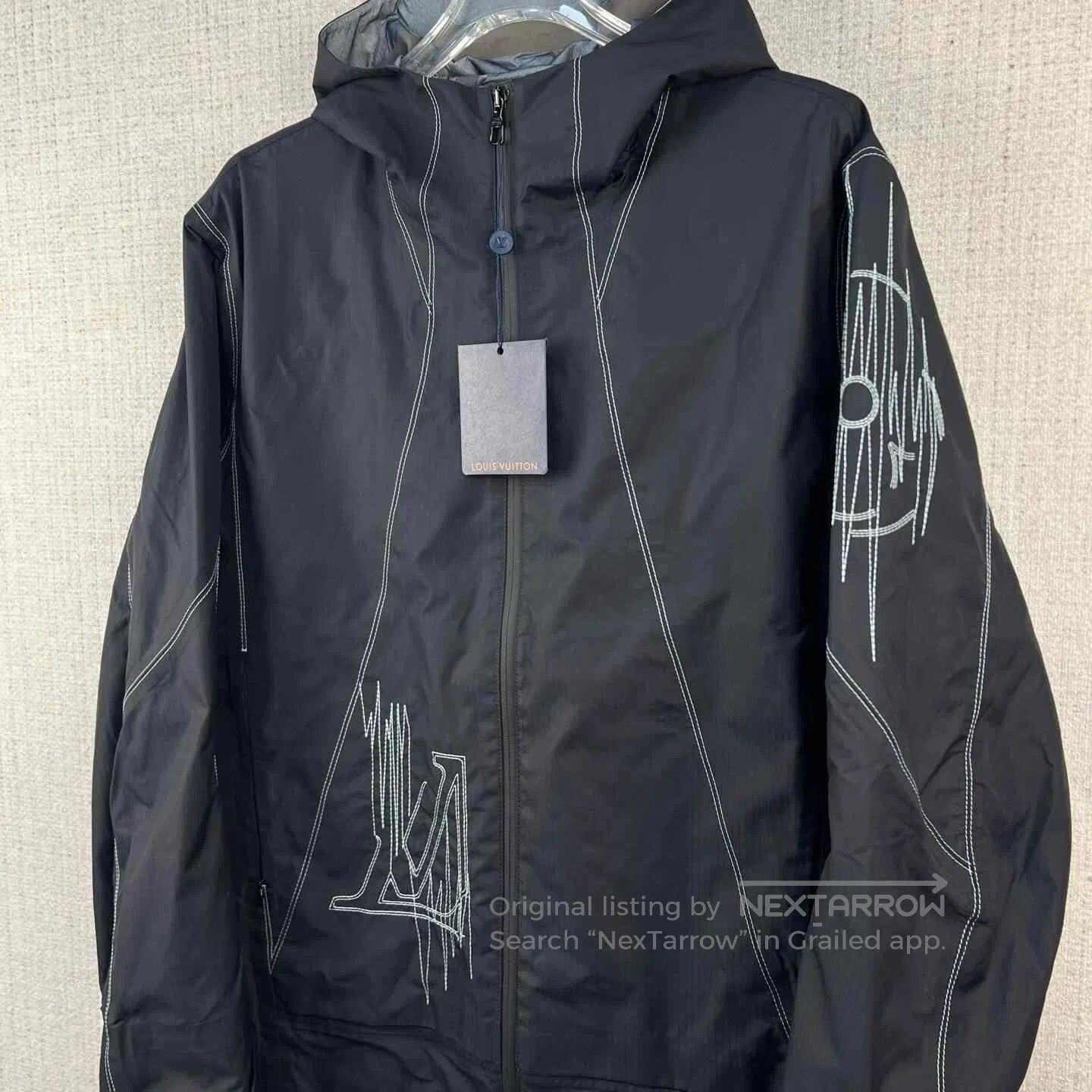 Louis Vuitton Louis Vuitton FW22 Logo Embroidered Zip Hooded Jacket. Size US L / EU 52-54 / 3 - 2 Thumbnail