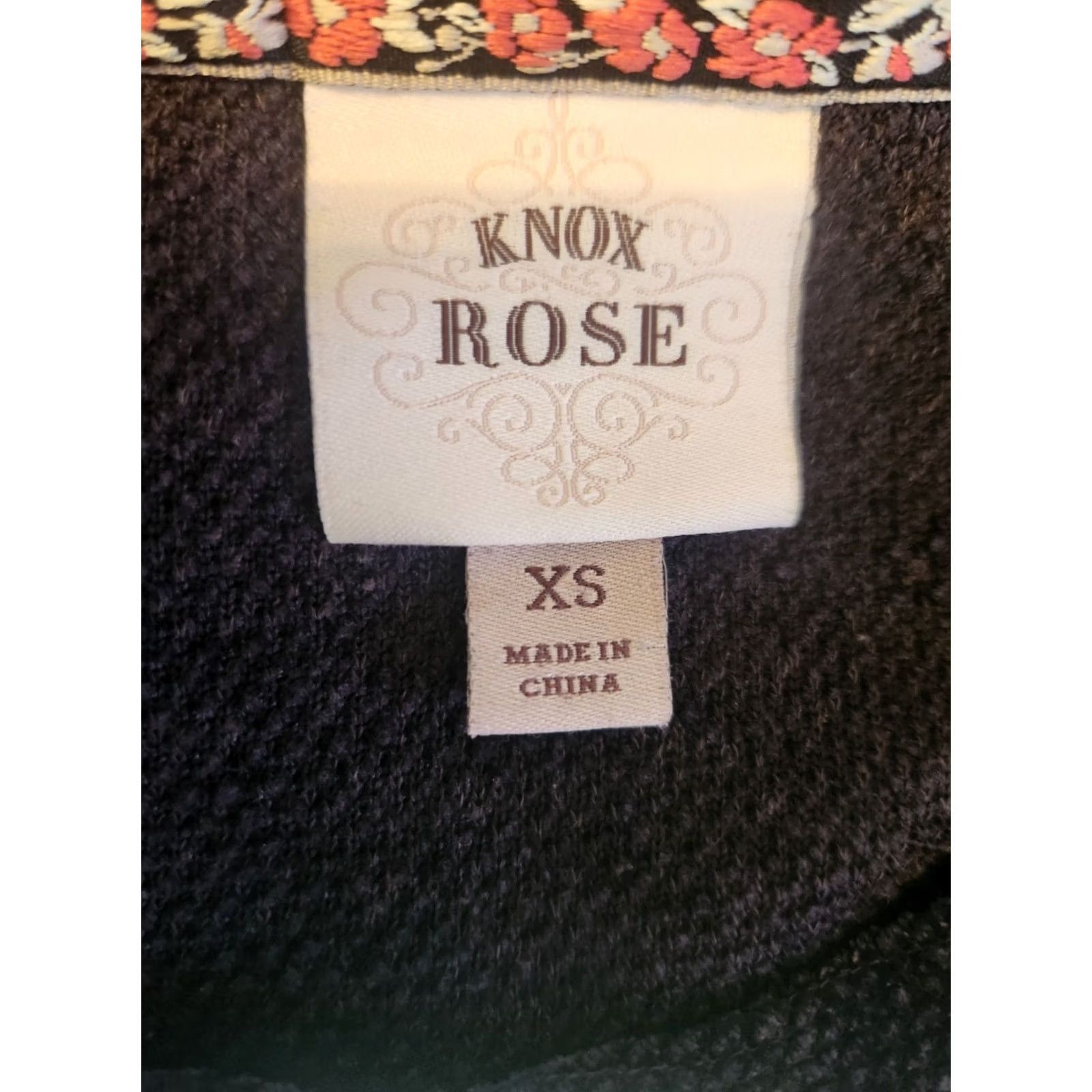 Vintage Knox Rose Sweater XS Gray Women's Crew Neck Lace Peep Shoulder Shirt Size XS / US 0-2 / IT 36-38 - 7 Thumbnail
