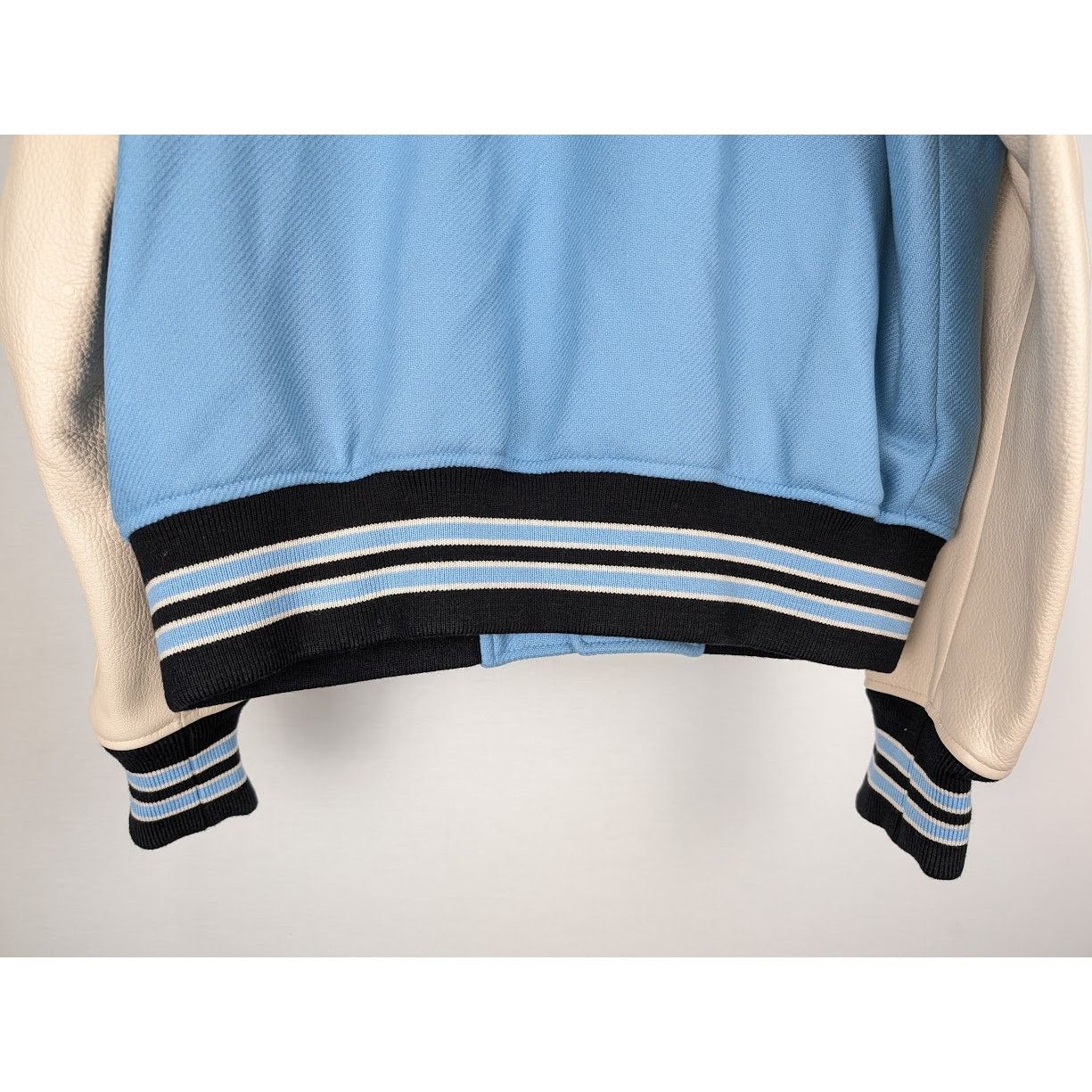 Amiri o1rshd1 Oversized Stars Varsity Jacket in Air Blue Size US L / EU 52-54 / 3 - 13 Thumbnail