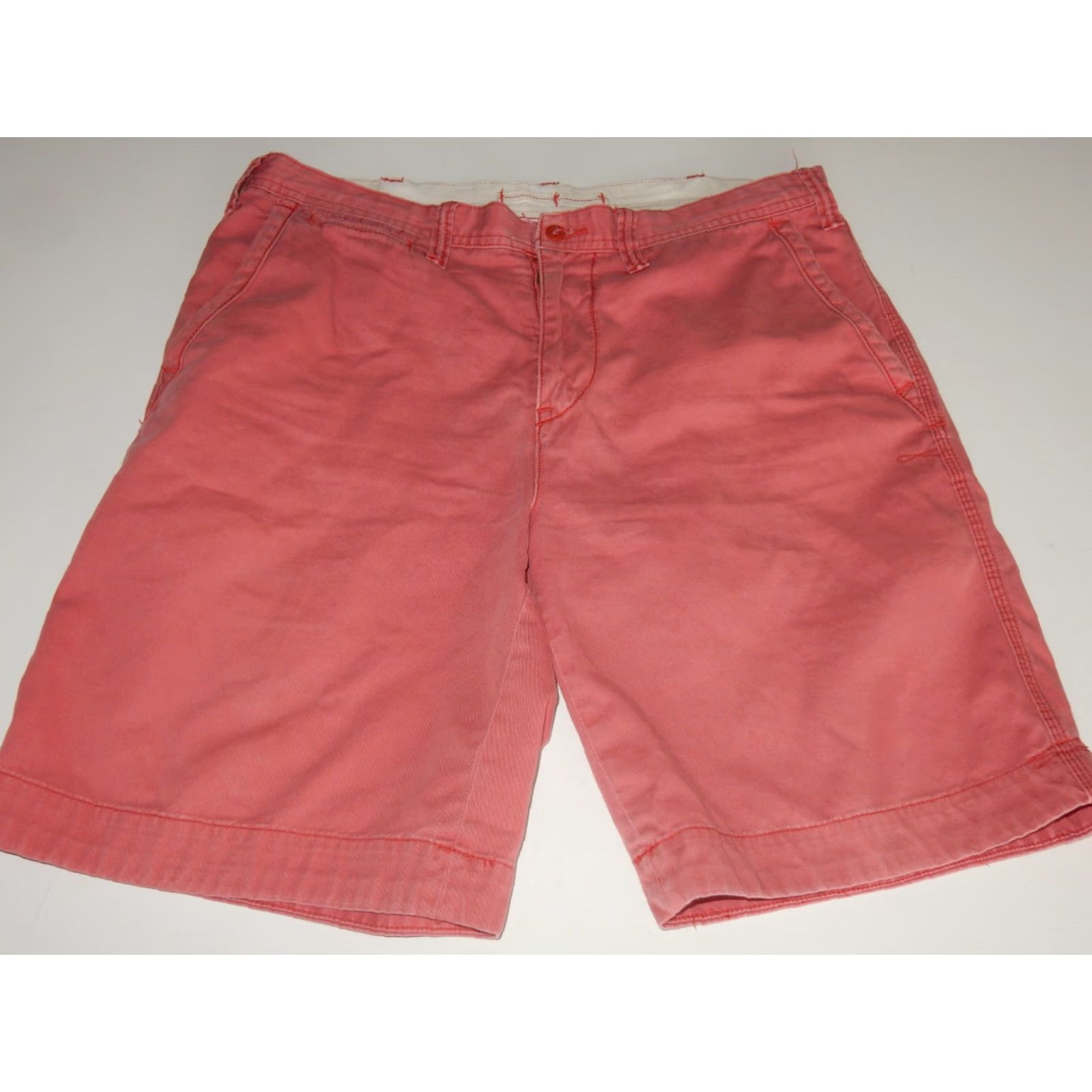 Polo Ralph Lauren Polo Ralph Lauren Polo Shorts Mens 34 Khaki Cotton 36" Waist 21" Length 10" Inseam Pink Chino Button Missing 90s? (if we include decade) Size US S / EU 44-46 / 1 - 2 Thumbnail