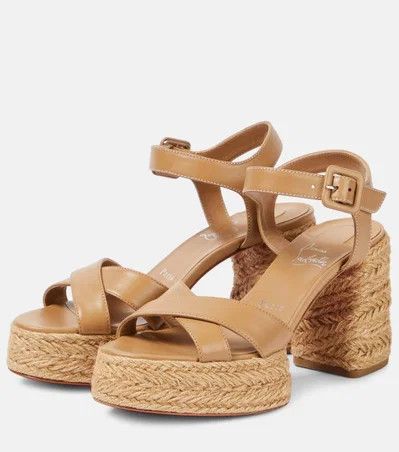 Christian Louboutin os11x0526 Calakala 70mm Espadrille Sandals in Beige Size US 9 / IT 39 - 2 Thumbnail