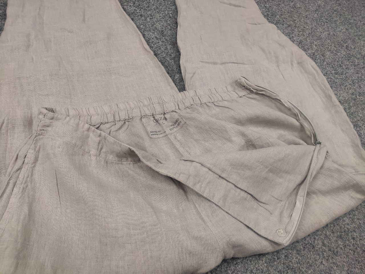 Vintage Grizas Design Minimalist Beige Linen Baggy Ankle Pants Size 32" / US 10 / IT 46 - 11 Thumbnail