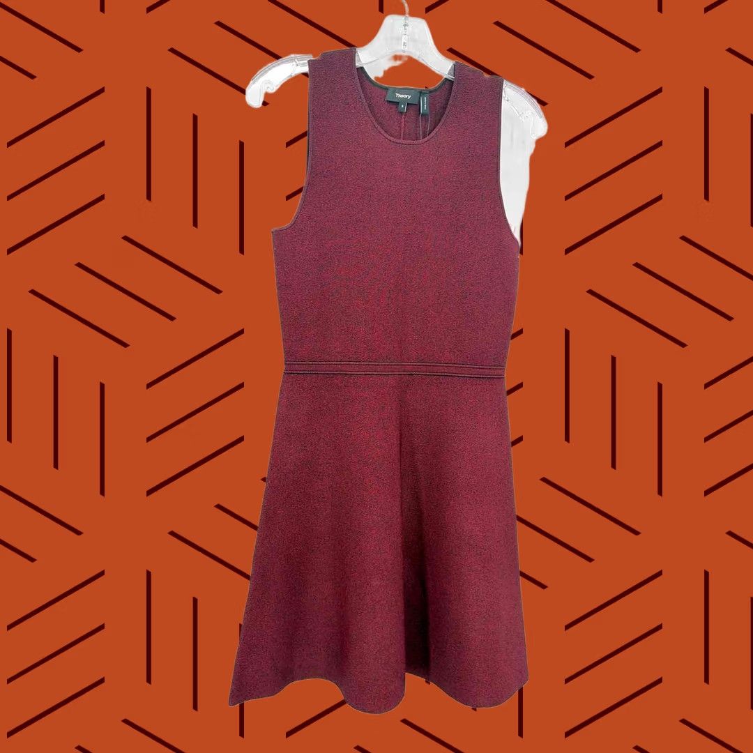 Theory Theory Red Size Small Knee Length Sleeveless Dress Size S / US 4 / IT 40 - 1 Thumbnail