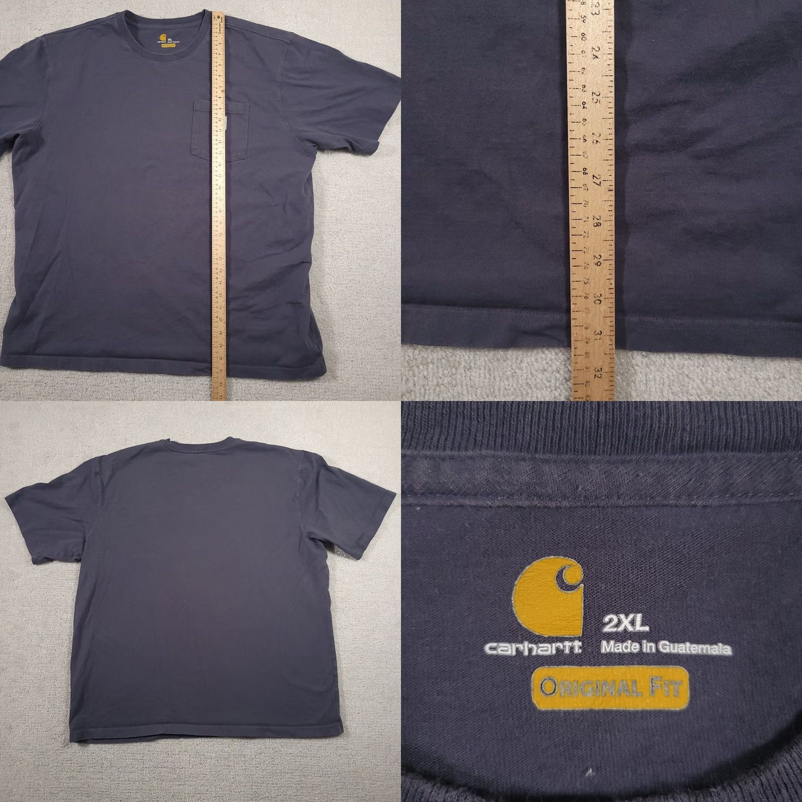Carhartt Carhartt Workwear T-Shirt Mens 2XL Gray Original Fit Short Sleeve Pocket Size US XXL / EU 58 / 5 - 8 Thumbnail