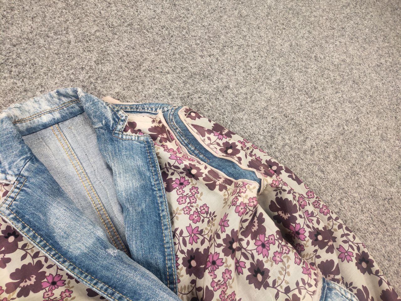 Dsquared2 Design Denim Patchwork Flower string Blazer Jacket