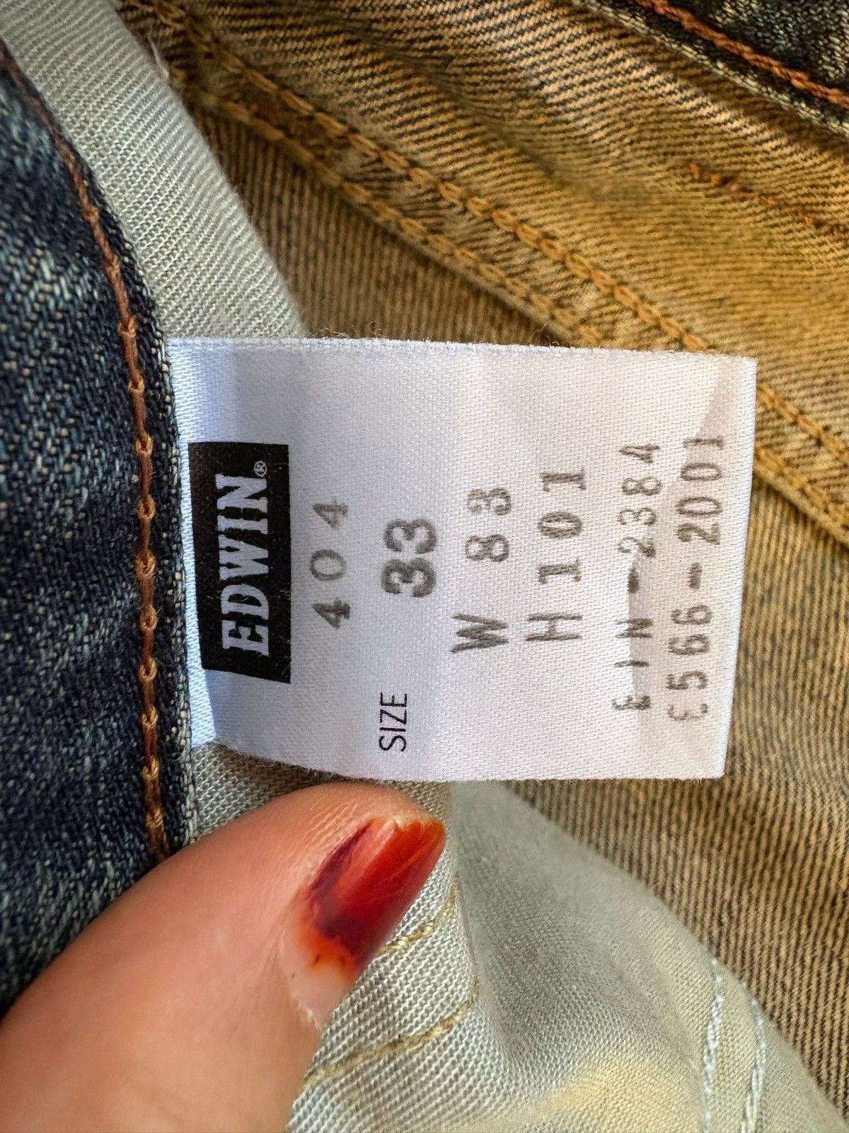 Edwin Vintage Edwin 404 Rusty Mud Wash Ripped Baggy Jeans Size US 34 / EU 50 - 10 Thumbnail