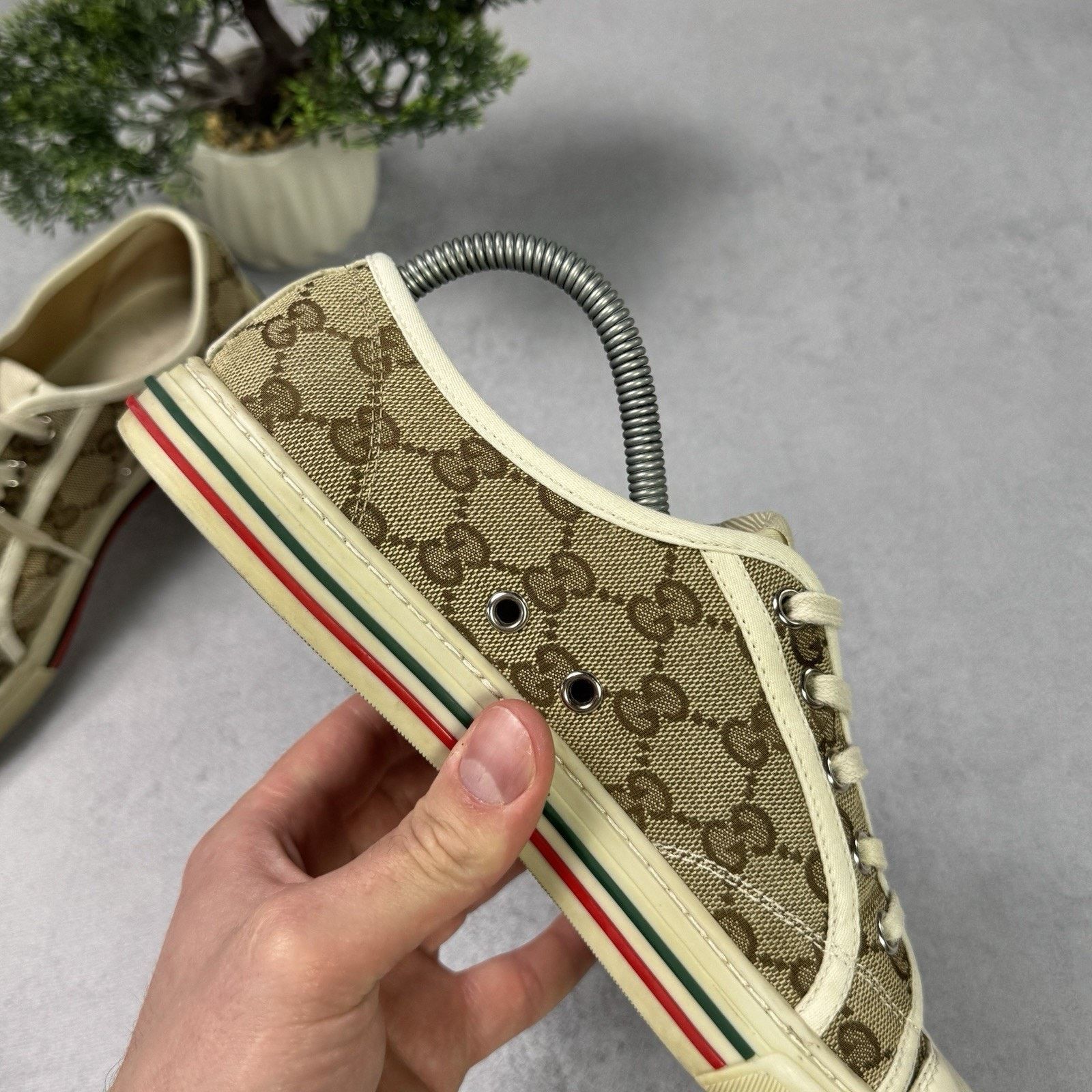 Gucci Gucci Cloth Trainers Canvas GG Monogram Men Size 40 US 7 Size US 7 / IT 37 - 19 Thumbnail