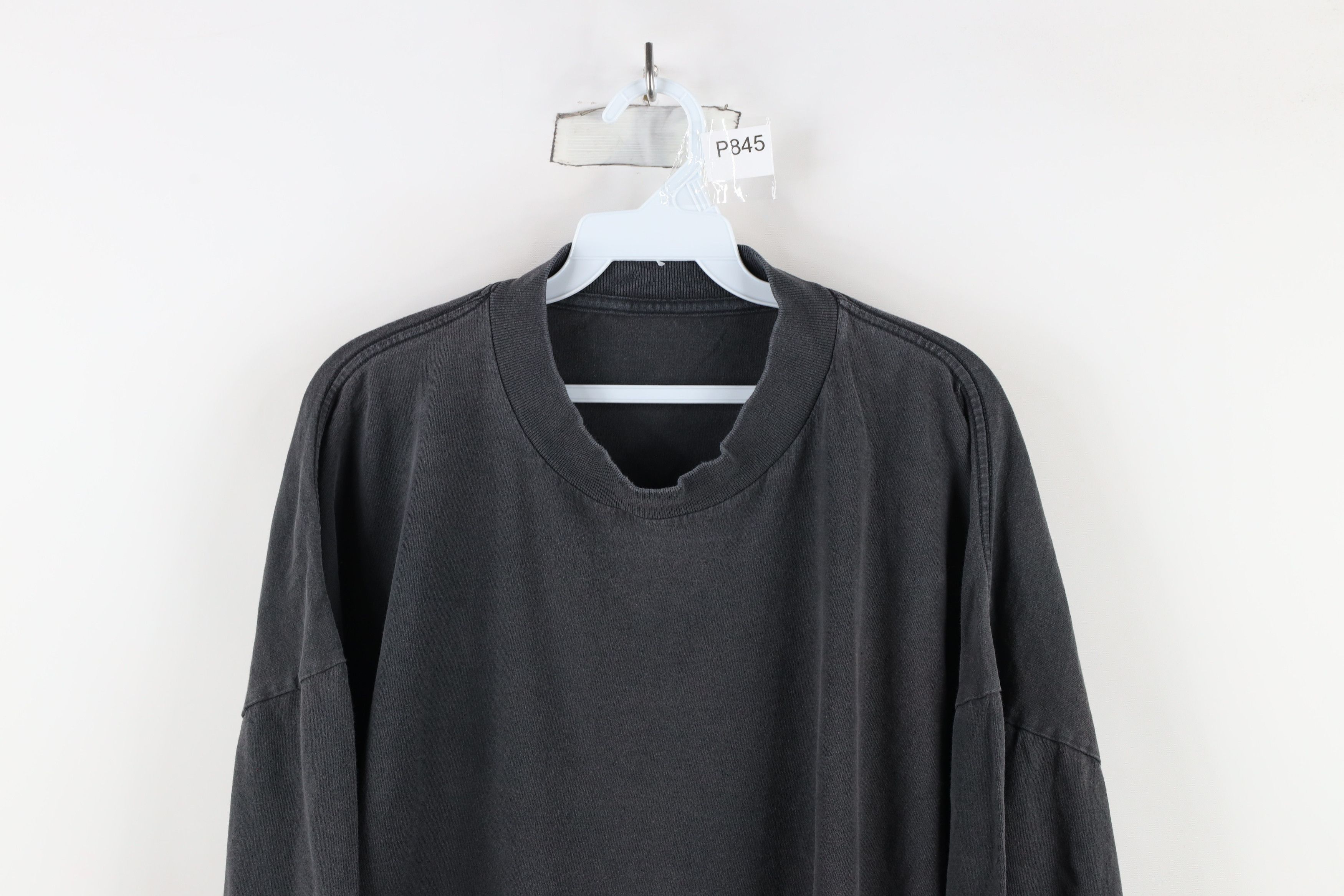 Vintage Vintage 90s Union Made Long Sleeve T-Shirt Gray USA Cotton Size US XXL / EU 58 / 5 - 2 Thumbnail