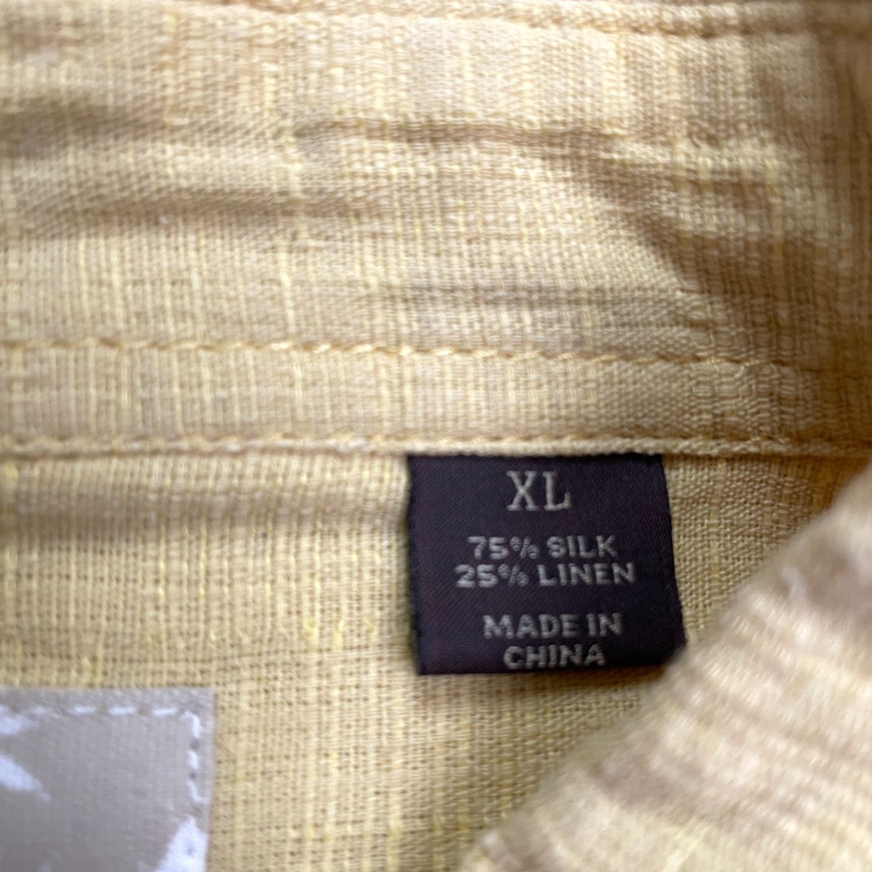 Tasso Elba VINTAGE Tasso Elba Linen Silk Button-Down Shirt Men XL Yellow Casual Short Sleeve Summer Men's Size US XL / EU 56 / 4 - 5 Thumbnail