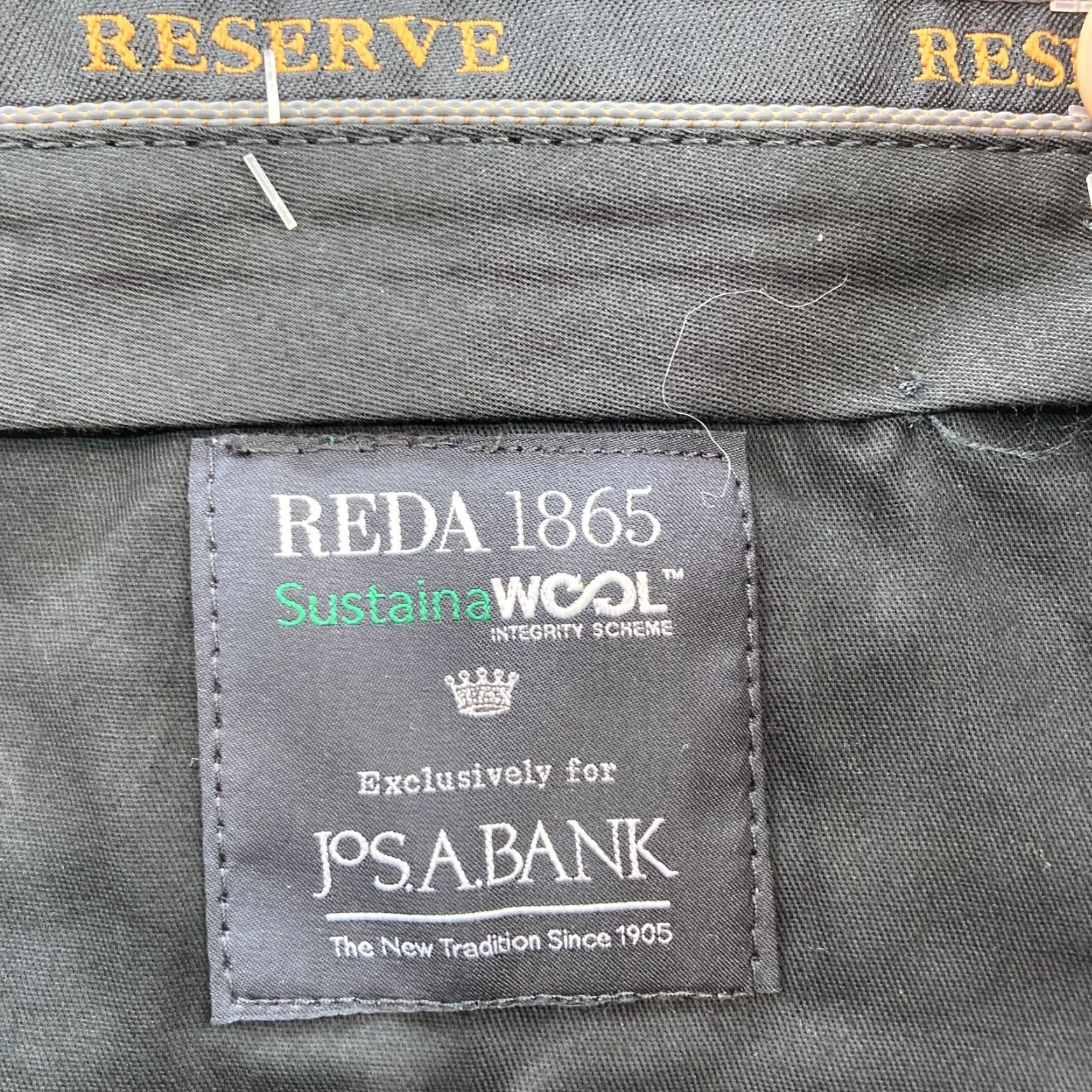 Jos. A. Bank Jos. A. Bank Reserve Dress Pants Mens 46R Navy Blue Wool Size US 30 / EU 46 - 6 Thumbnail