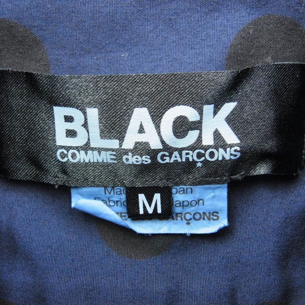 Comme des Garcons Black Shirt Shadow dot pattern long sleeve cotton button up Navy Size US M / EU 48-50 / 2 - 5 Thumbnail