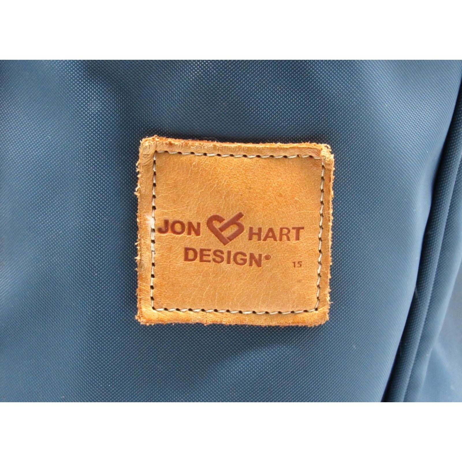 Vintage Jon Hart Backpack in Teal Blue Coated Canvas Leather Trim Size M / US 6-8 / IT 42-44 - 6 Thumbnail