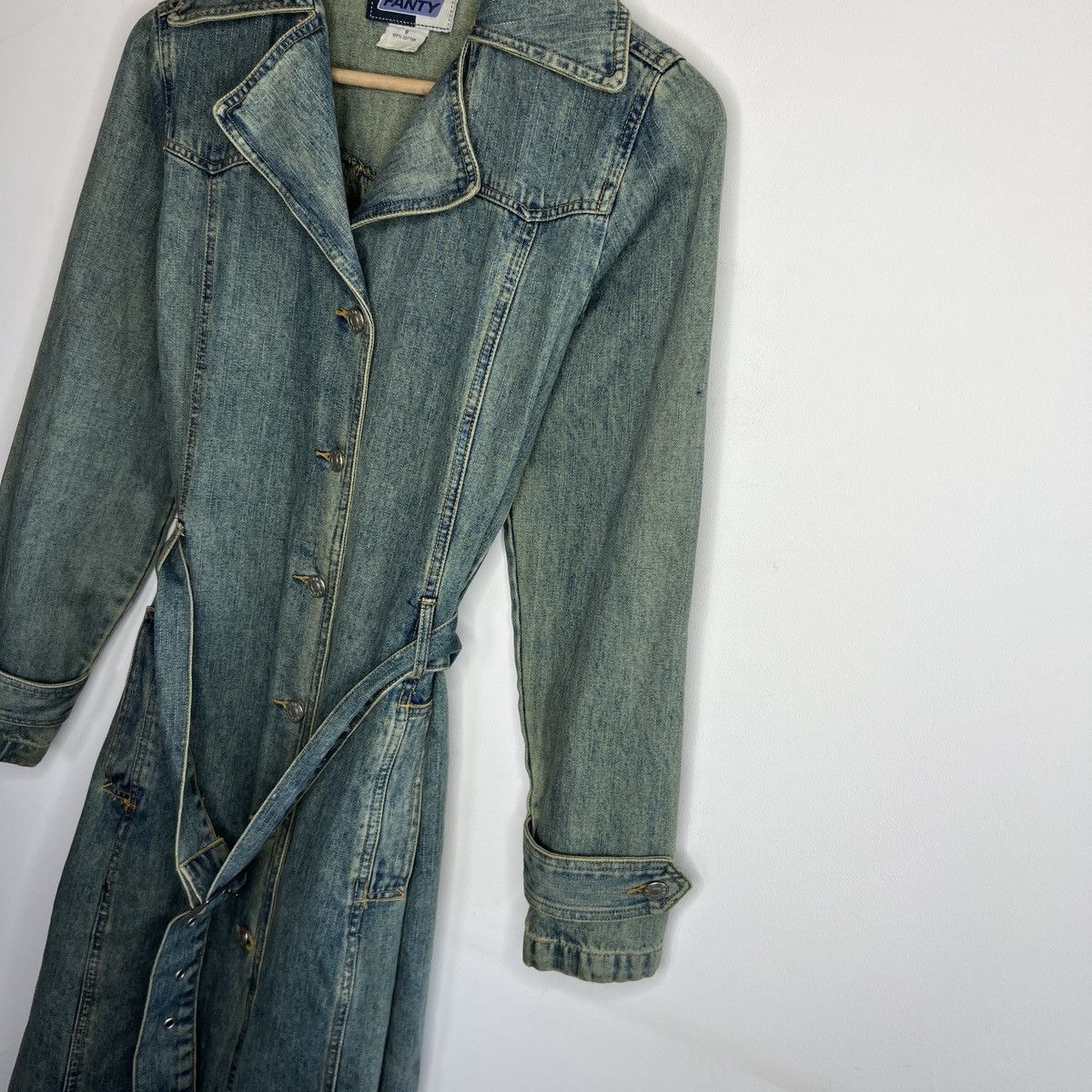 Japanese Brand × Vintage Reconstructed Denim Coat 2000s Grunge Darkfashion y2k opium Size S / US 4 / IT 40 - 2 Thumbnail