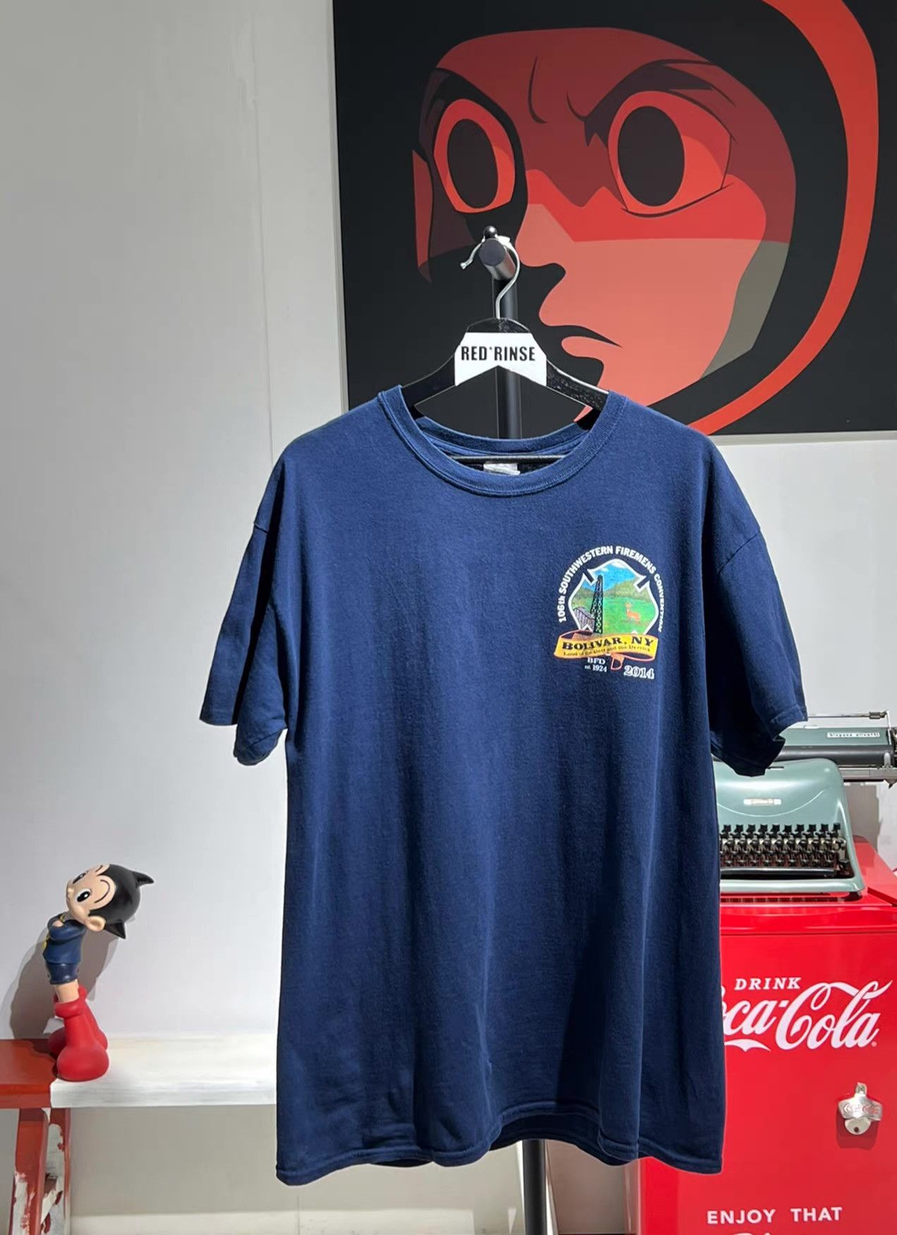 Vintage Vintage * Fireman's Tee Q13 Size US L / EU 52-54 / 3 - 1 Thumbnail