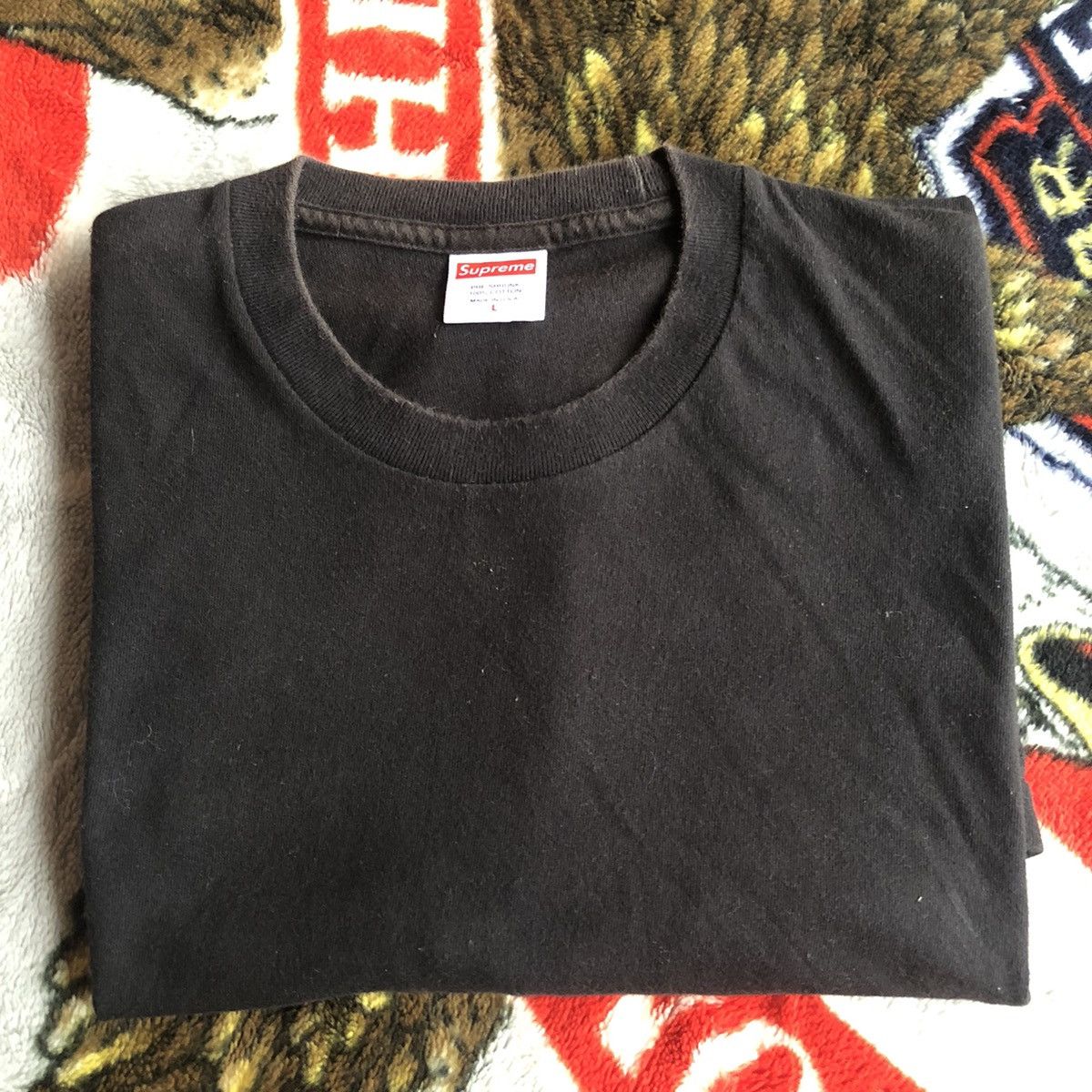 Supreme Supreme Plain Black Tee Size US L / EU 52-54 / 3 - 4 Thumbnail