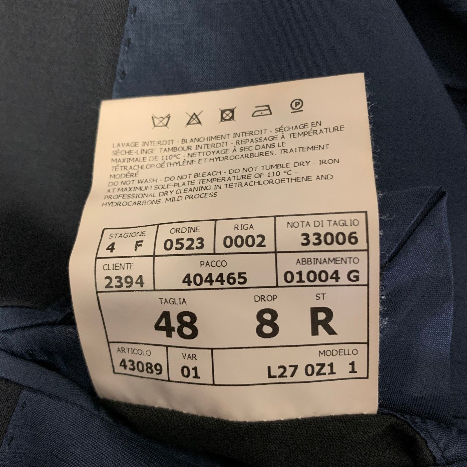 Lanvin LANVIN Size 38 Navy Wool Notch Lapel Sport Coat Size 38R - 7 Thumbnail