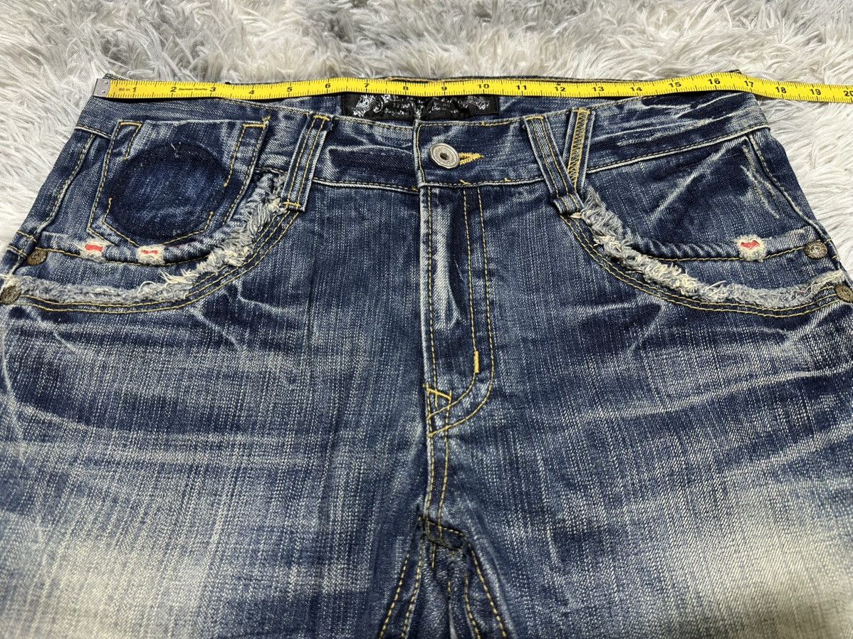 Japanese Brand 🔥Sick Y2K Red Pepper Jeans Flared Denim Distressed Size US 34 / EU 50 - 20 Thumbnail