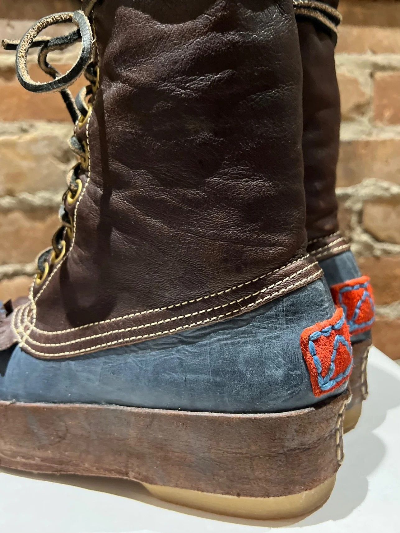 Visvim Visvim Decoy Duck Boot Alu-Folk – Blue/Brown – Size US 8 Size US 8 / EU 41 - 5 Thumbnail