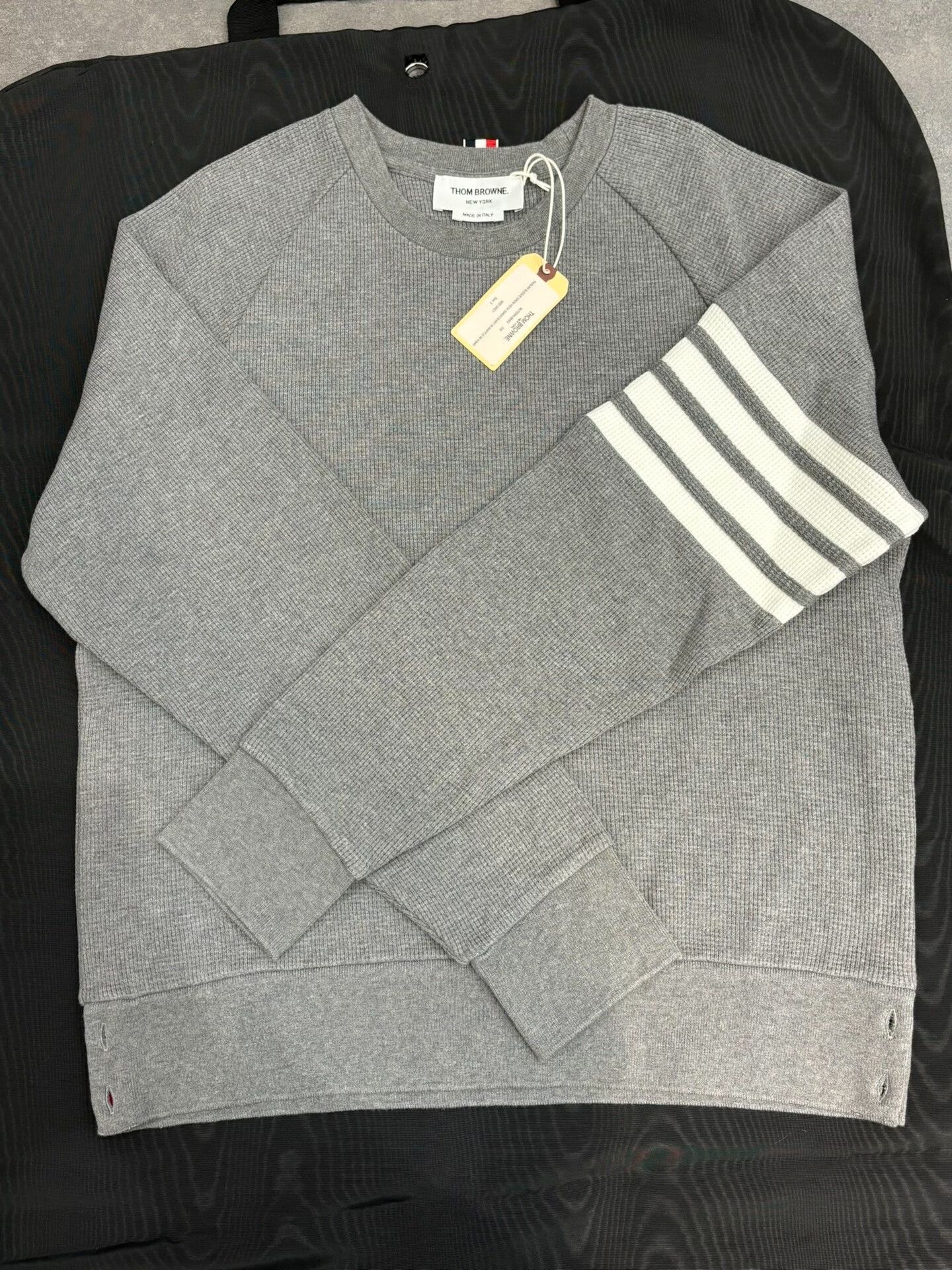 Thom Browne thom browne gray striped sleeve sweatshirt Size US M / EU 48-50 / 2 - 1 Thumbnail