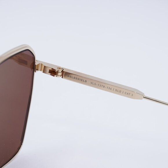 Valentino Valentino V-GOLDSHIELD VLS-137B Sunglasses Light Gold Shield Size ONE SIZE - 6 Thumbnail