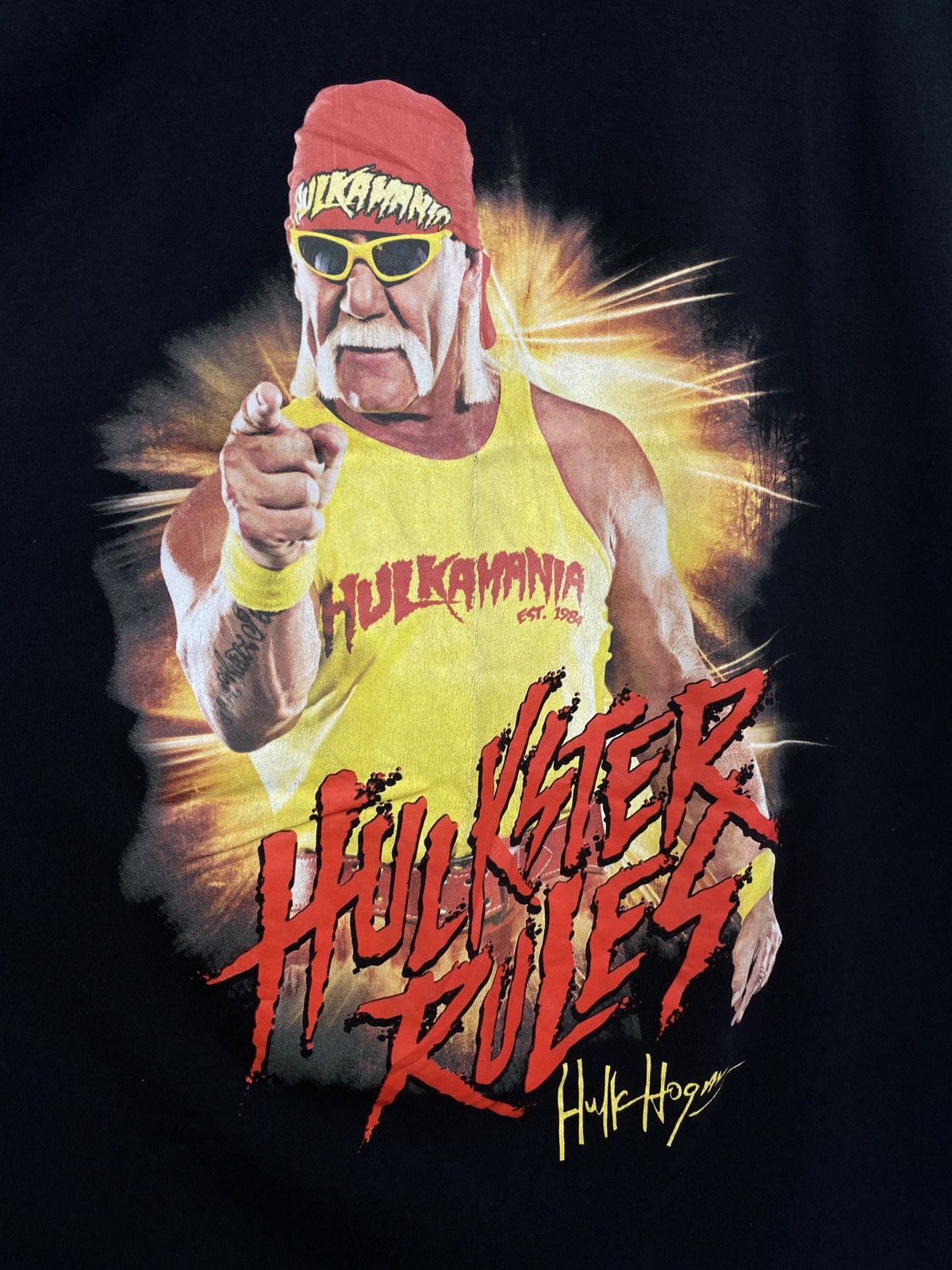 WWE 🇺🇸🔥 Vintage Y2K Hulk Hogan T-Shirt Hulkmania Rare Retro Hype Size US XL / EU 56 / 4 - 4 Thumbnail