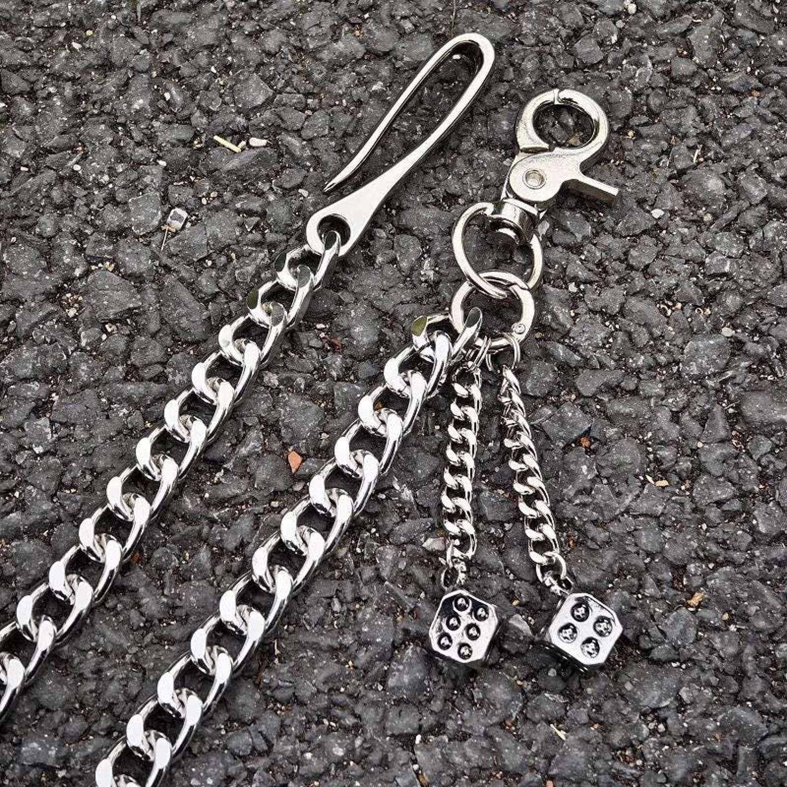 Jewelry Dice Cross Wallet Chain,Y2K Jeans Chain Size ONE SIZE - 4 Thumbnail