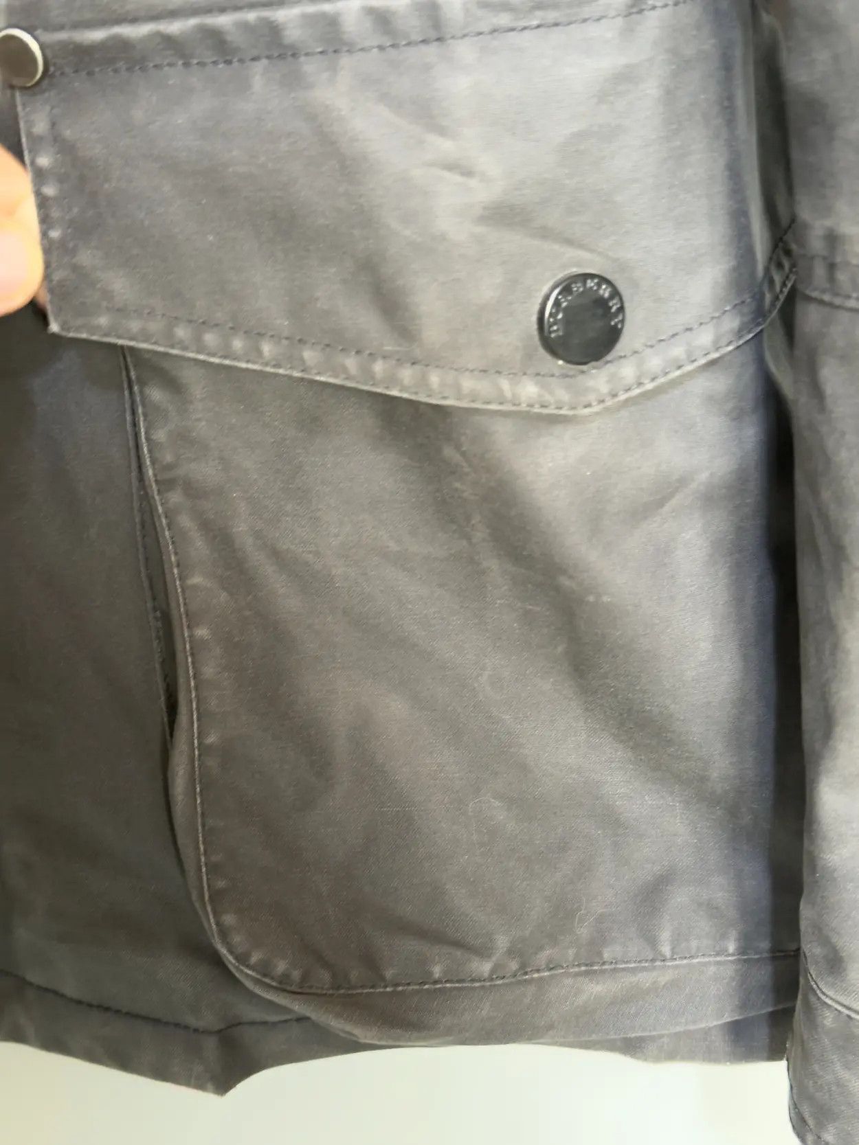 Burberry 🔥 burberry rare biker down jacket waxed novacheck size L Size US L / EU 52-54 / 3 - 17 Thumbnail