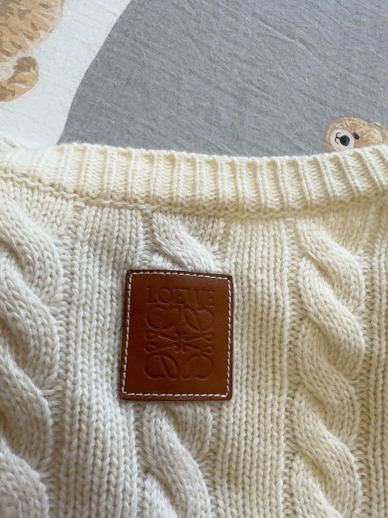 Loewe LOEWE White sweater Size L / US 10 / IT 46 - 6 Thumbnail
