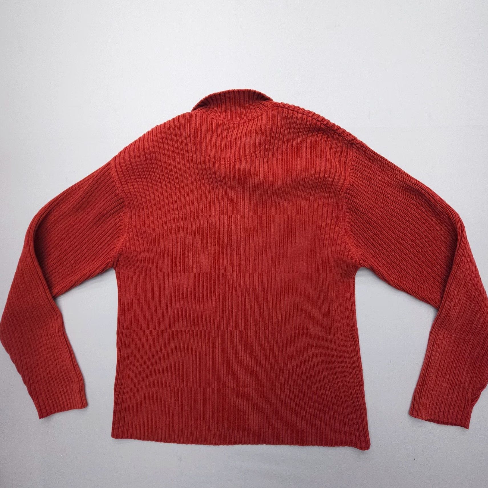 Tommy Bahama Tommy Bahama Sweater XL Red 1/4 Zip Heavyweight Mock Neck Knit Pullover Mens Size US XL / EU 56 / 4 - 2 Thumbnail