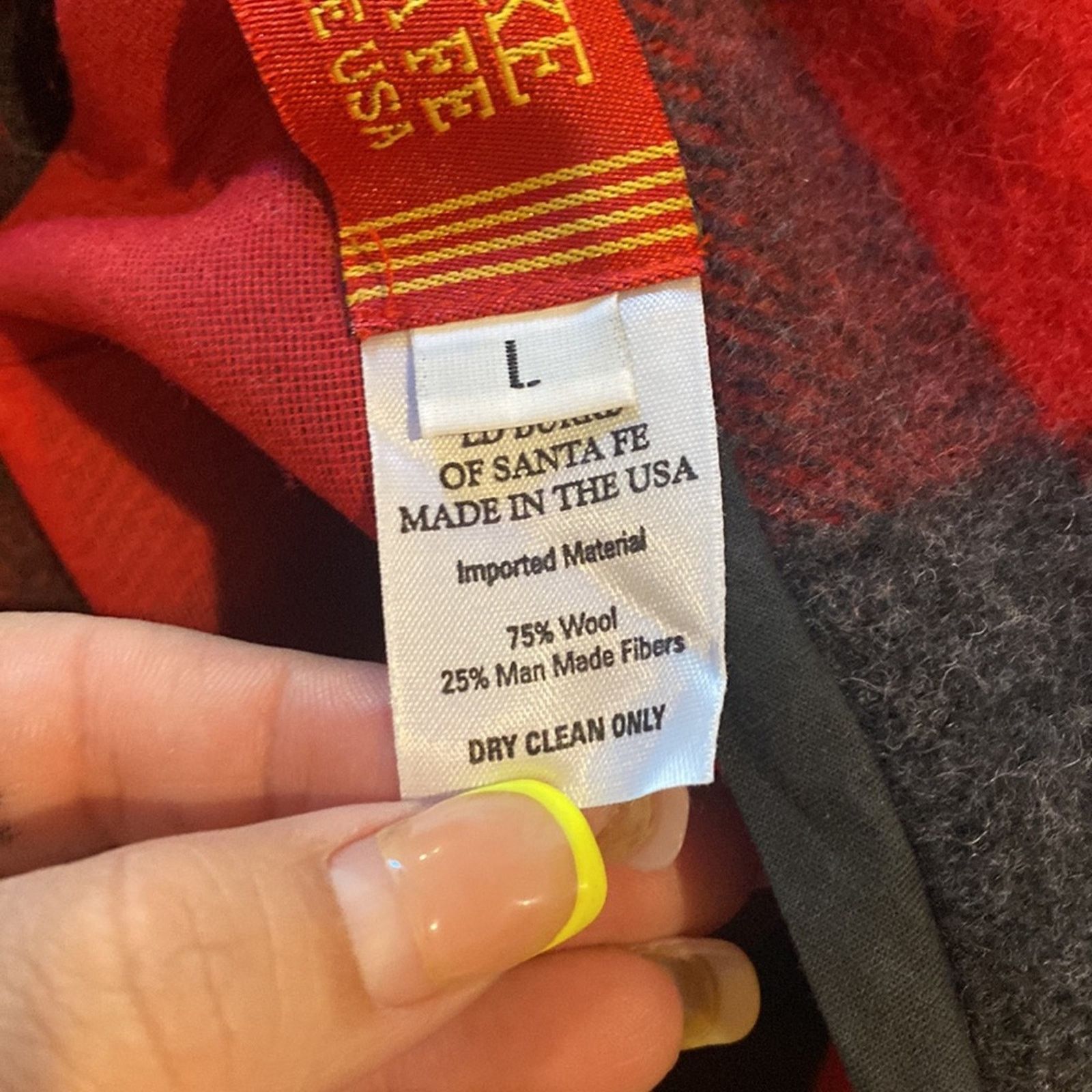 Other Vintage LD Burke of Santa Fe Plaid Wool Blend Jacket SZ.L Size L / US 10 / IT 46 - 4 Thumbnail