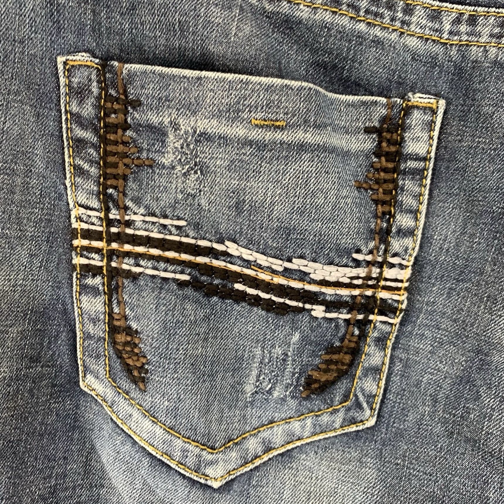 Vintage VINTAGE Flypaper Jeans Men Bootcut 36 Waist Cotton Denim Biker Cowboy Y2K Embroidered Pockets Size US 36 / EU 52 - 3 Thumbnail