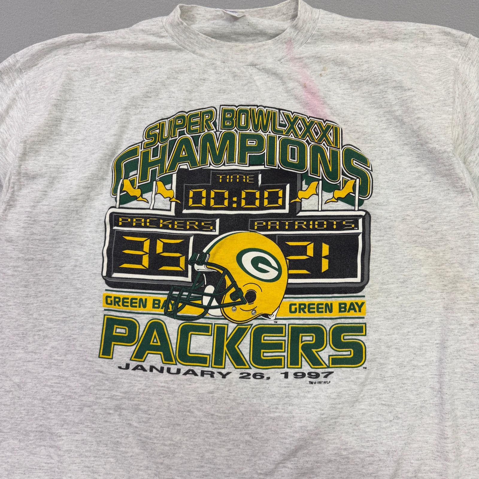 Vintage Vintage Green Bay Packers Super Bowl XXXI Shirt Men's 2XL Size US XXL / EU 58 / 5 - 2 Thumbnail