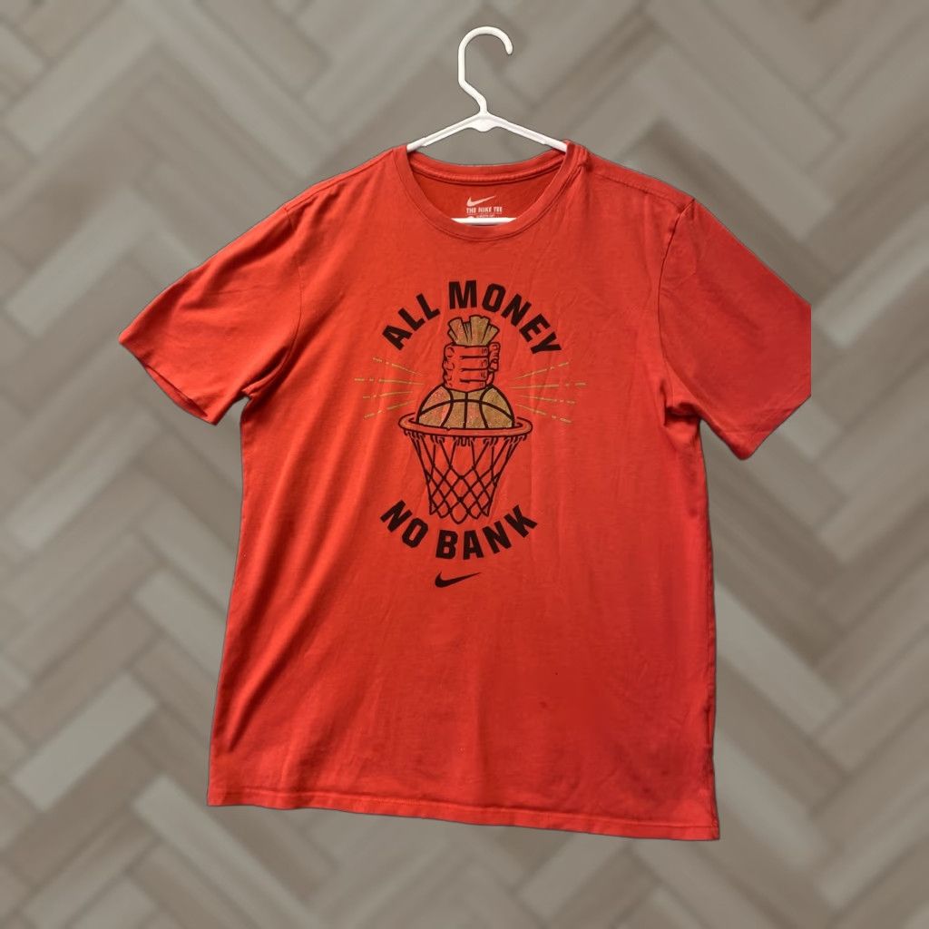 Nike Nike Men’s Red Crew Neck T-Shirt Large Short Sleeve 90s Graphic Cotton Size US L / EU 52-54 / 3 - 1 Thumbnail