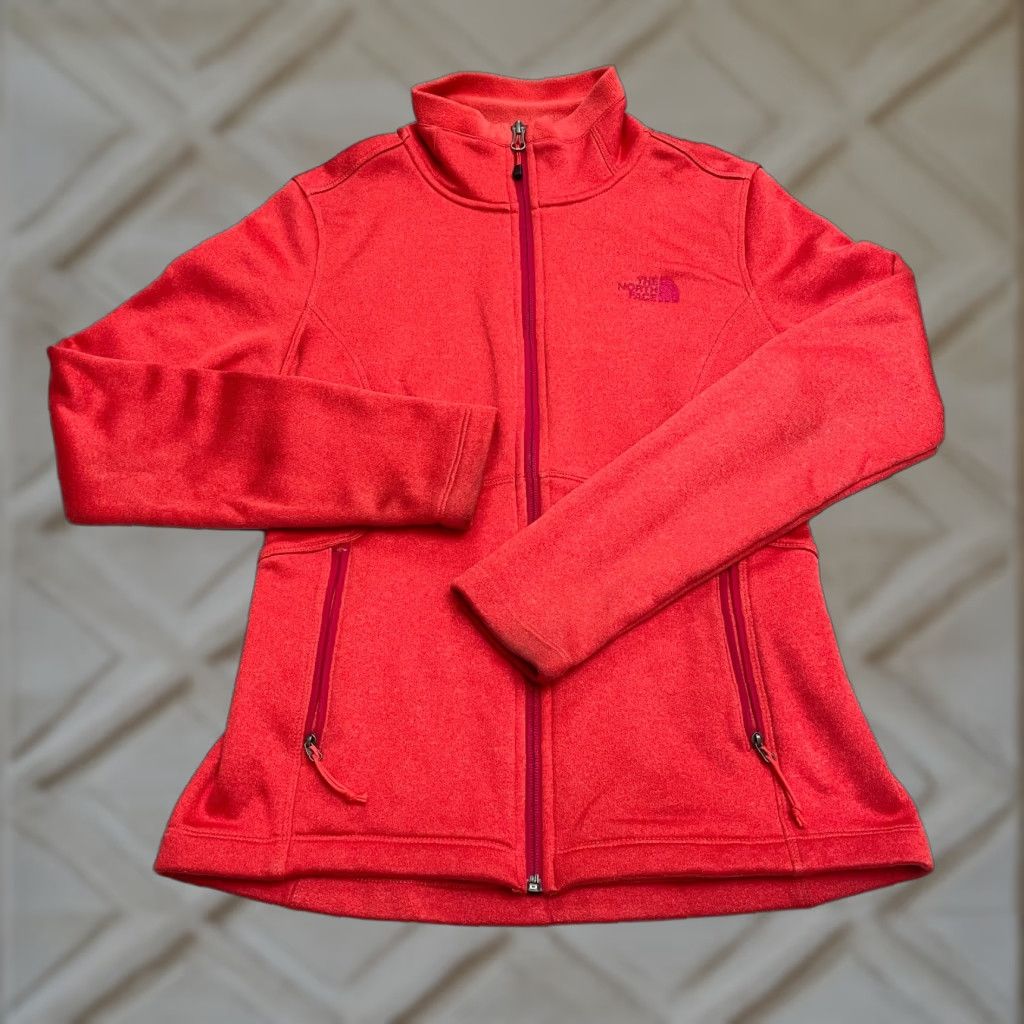 The North Face Agave Full Zip Jacket Womens S Red Full Zip Outdoor Hiking