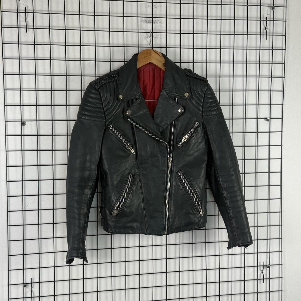 Vintage Real Leather Jacket Womans Cropped Fitted Vintage 2000s Size M / US 6-8 / IT 42-44 - 3 Thumbnail