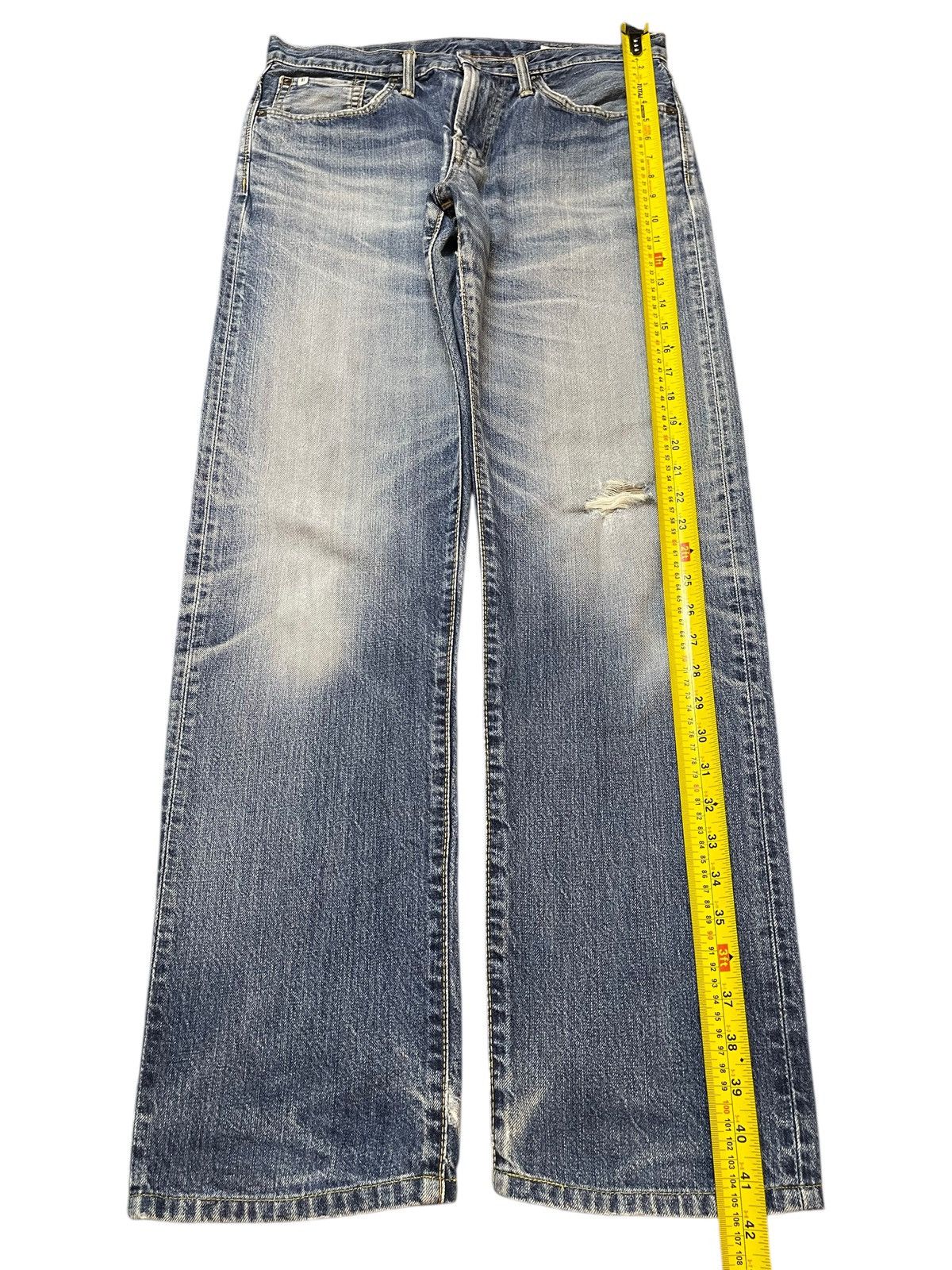Edwin Vintage Japan Edwin Blue Faded Wash Distress Loose Jeans Size US 32 / EU 48 - 13 Thumbnail