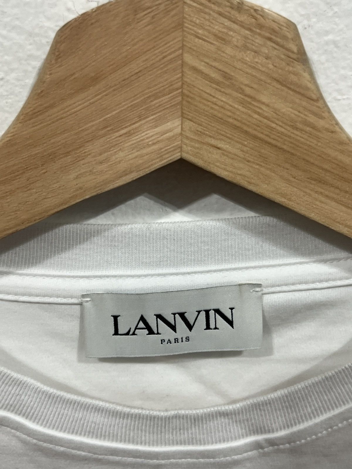 Lanvin Lanvin White Logo Embroidered Tee Size US S / EU 44-46 / 1 - 3 Thumbnail